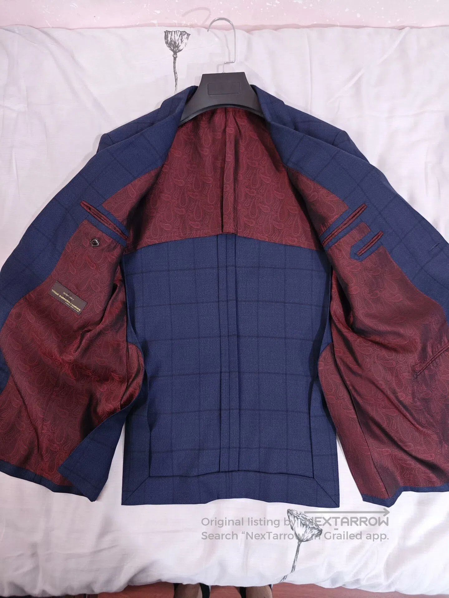 Japanese Brand Italian Blue Wool Suit Jacket. Size US S / EU 44-46 / 1 - 6 Thumbnail