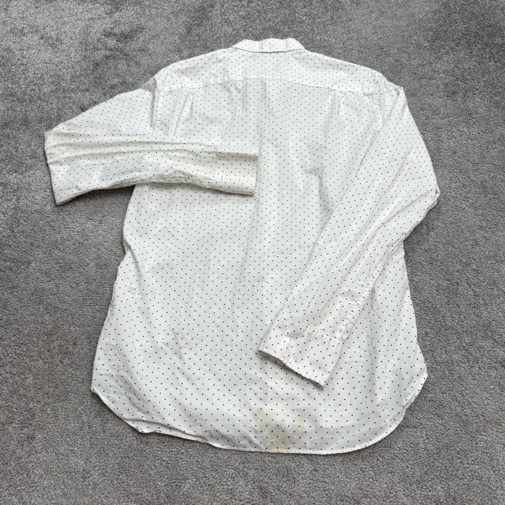 Bonobos Bonobos Button-Down Shirt Mens M White Cotton Slim Fit Polka Dot Size US M / EU 48-50 / 2 - 2 Thumbnail
