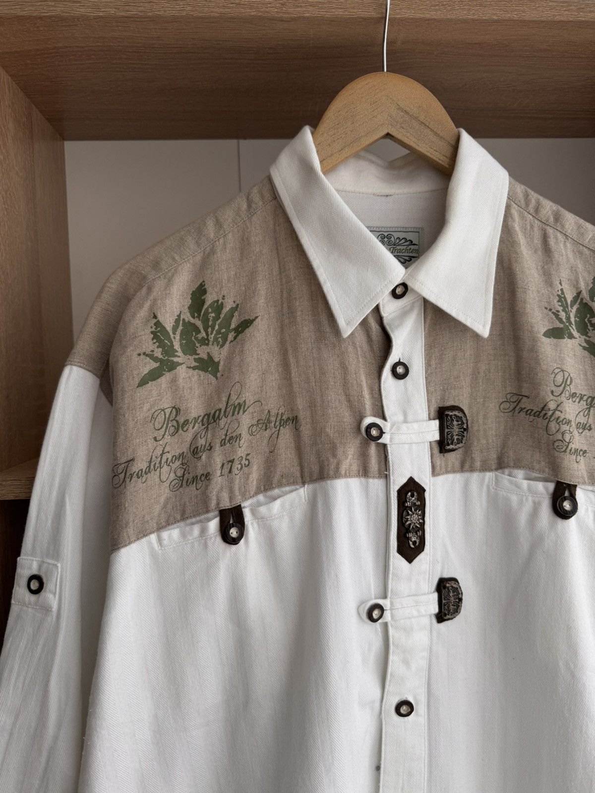 Designer × Vintage Vintage Nockstein Trachten Allen Germany Traditional Shirt Size US XL / EU 56 / 4 - 5 Thumbnail
