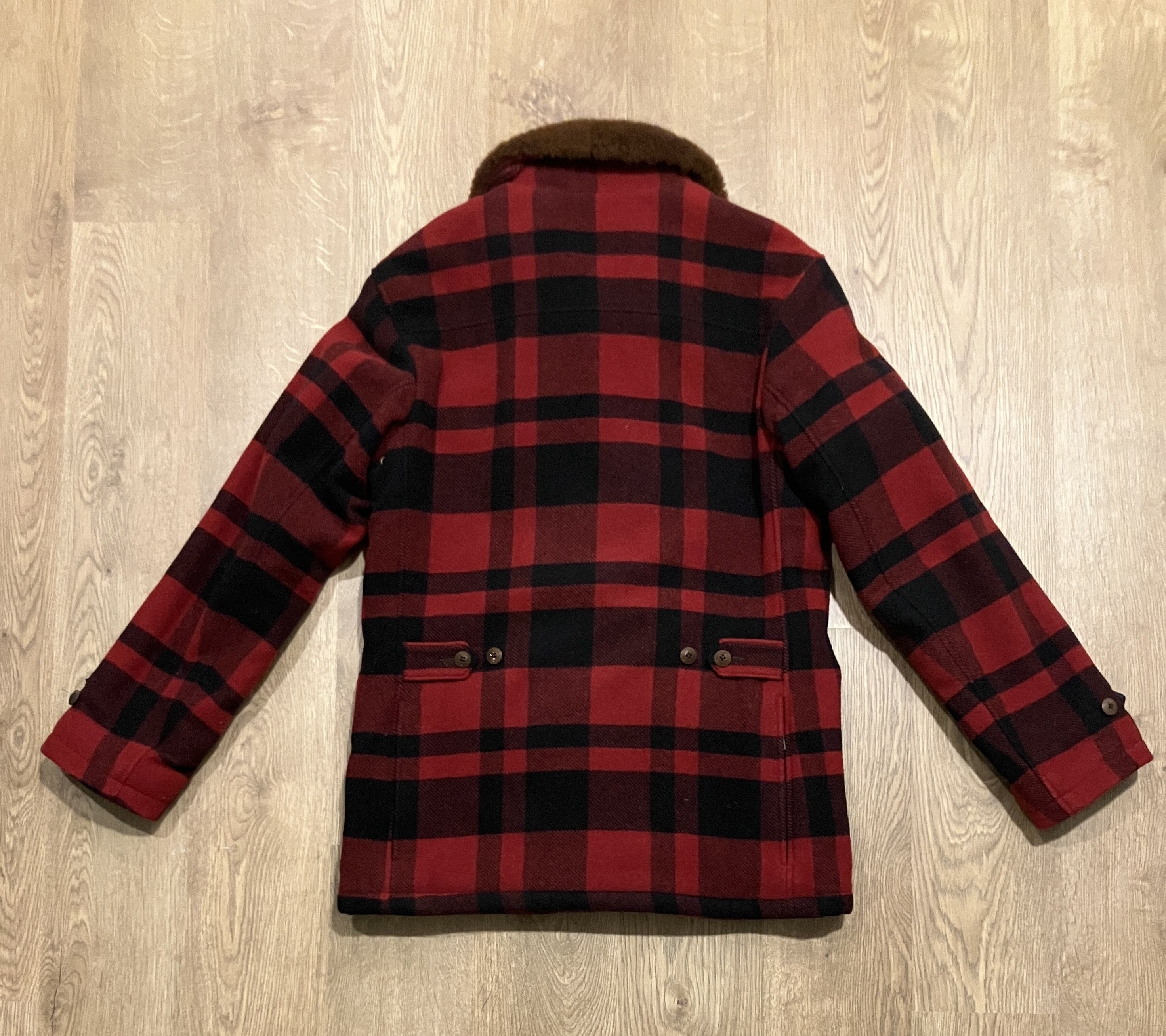 Polo Ralph Lauren Polo Ralph Lauren Shearling-Collar Plaid Barn Coat Sz Small Size US S / EU 44-46 / 1 - 8 Thumbnail