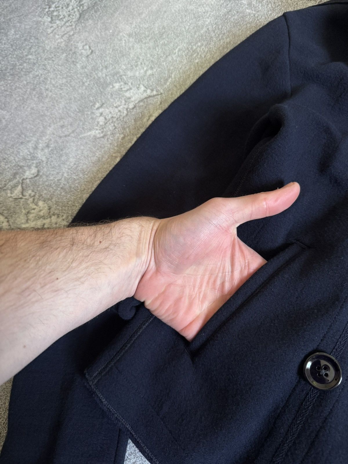 Designer High Use M/L wool jacket pea coat button up Avantgarde Size M / US 6-8 / IT 42-44 - 10 Thumbnail