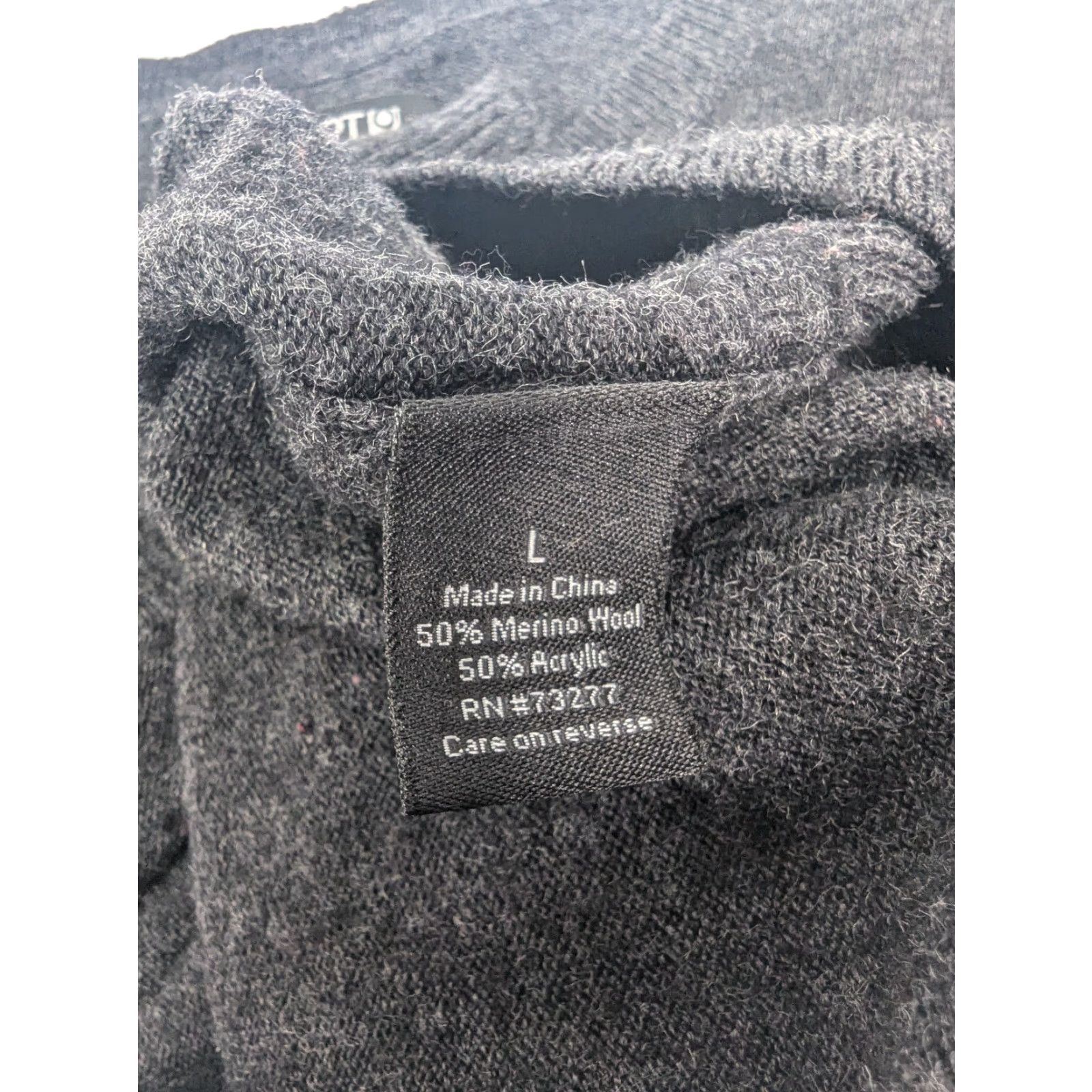 Apt. 9 APt. 9 Mens Merino Wool Blend Sweater V-Neck Long Sleeve Size L Black Knit Pullover Casual Mens Size US L / EU 52-54 / 3 - 7 Thumbnail