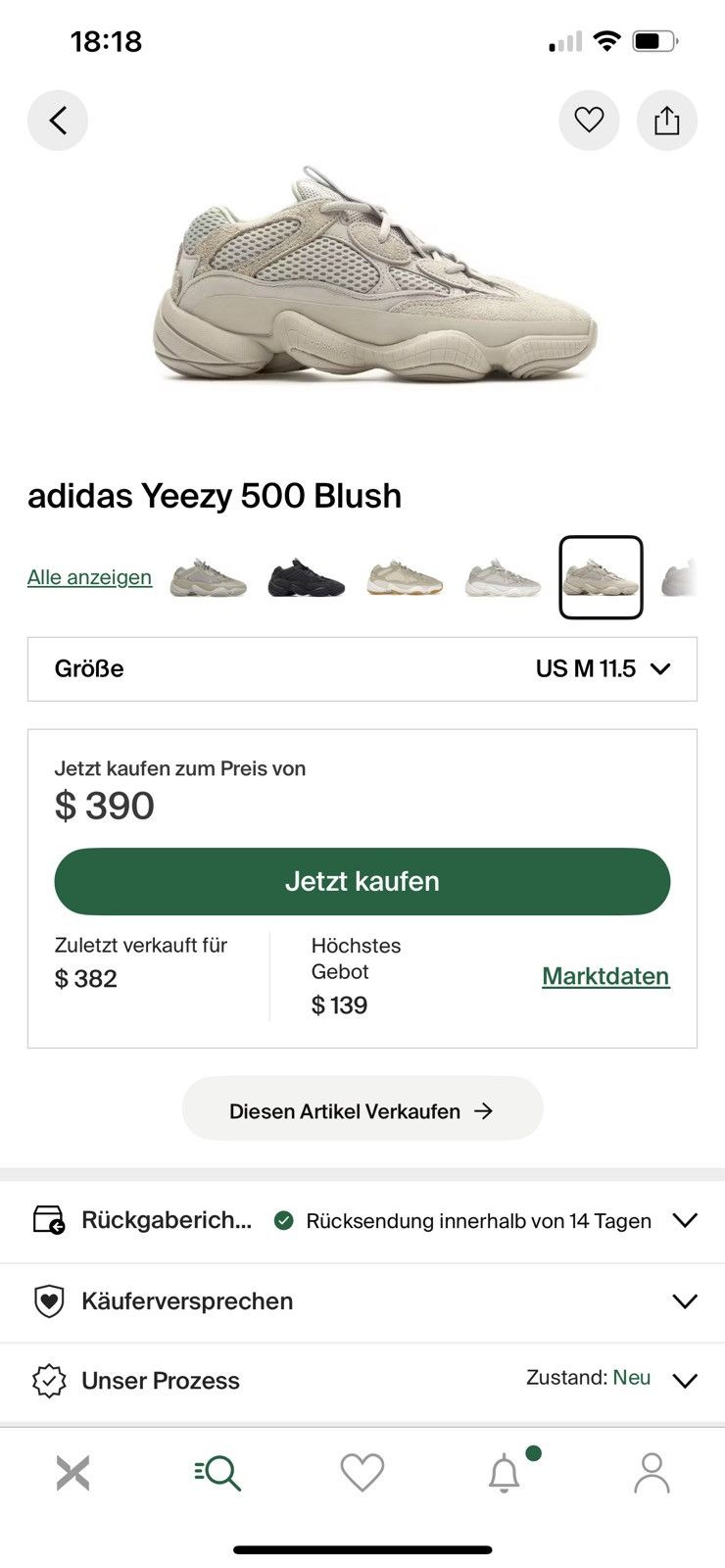 Yeezy Yeezy 500 Blush Beige Size US 11.5 / EU 44-45 - 7 Thumbnail