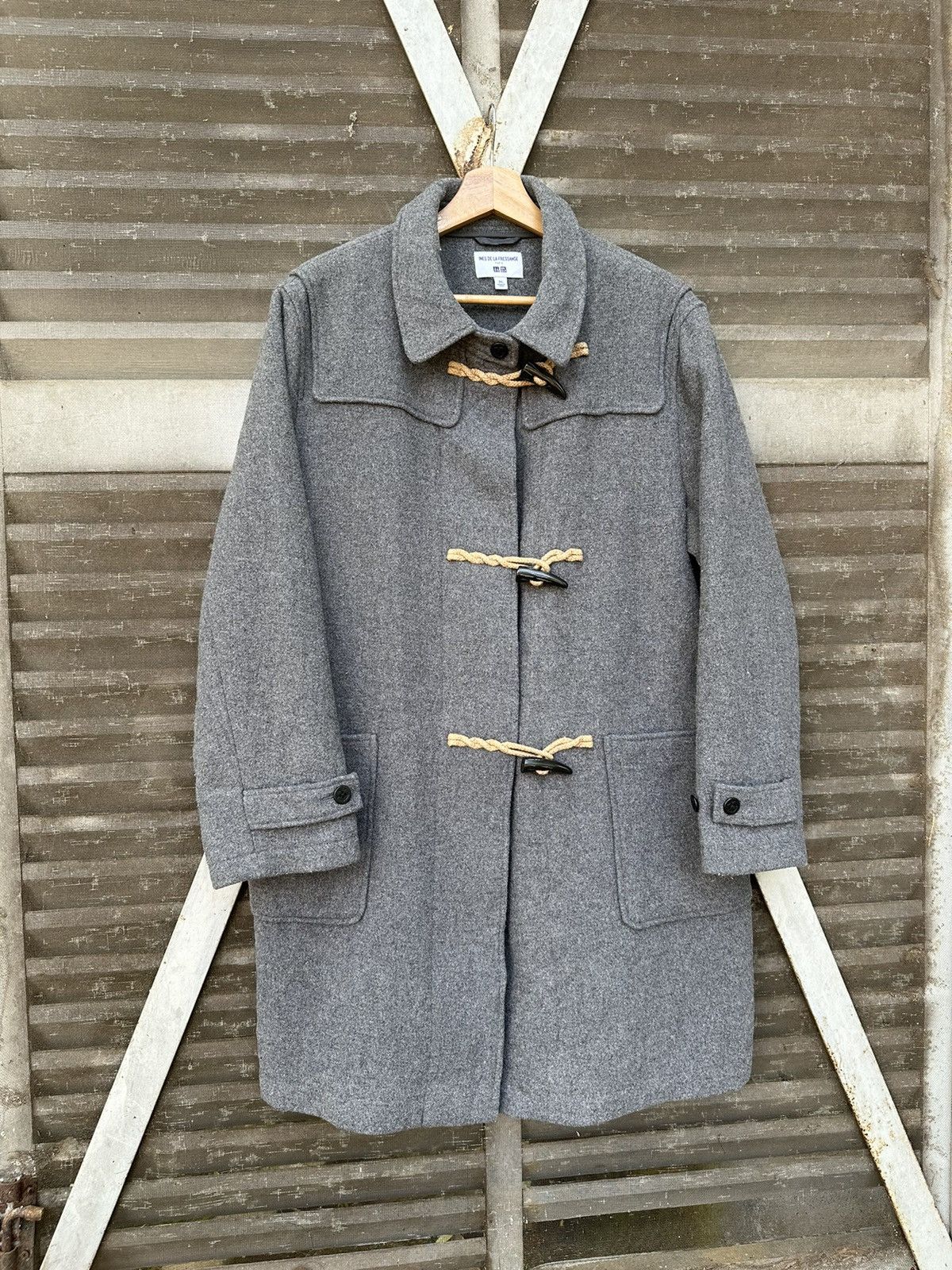 Japanese Brand 👹UNIQLO INES DE LA FRESSANGE 100% WOOL DUFFLE JACKET Size US XL / EU 56 / 4 - 2 Thumbnail