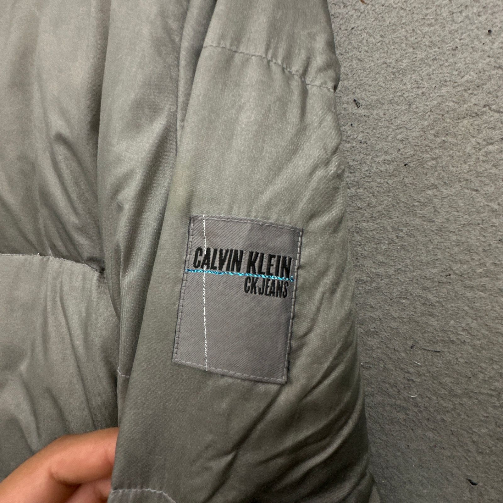 Calvin Klein Vintage Calvin Klein Down Puffer Jacket Gray XL STAINED Size US XL / EU 56 / 4 - 9 Thumbnail