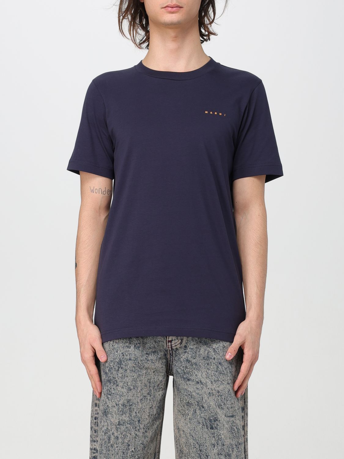 image of Marni T-Shirt Men Blue (Size 2XL)