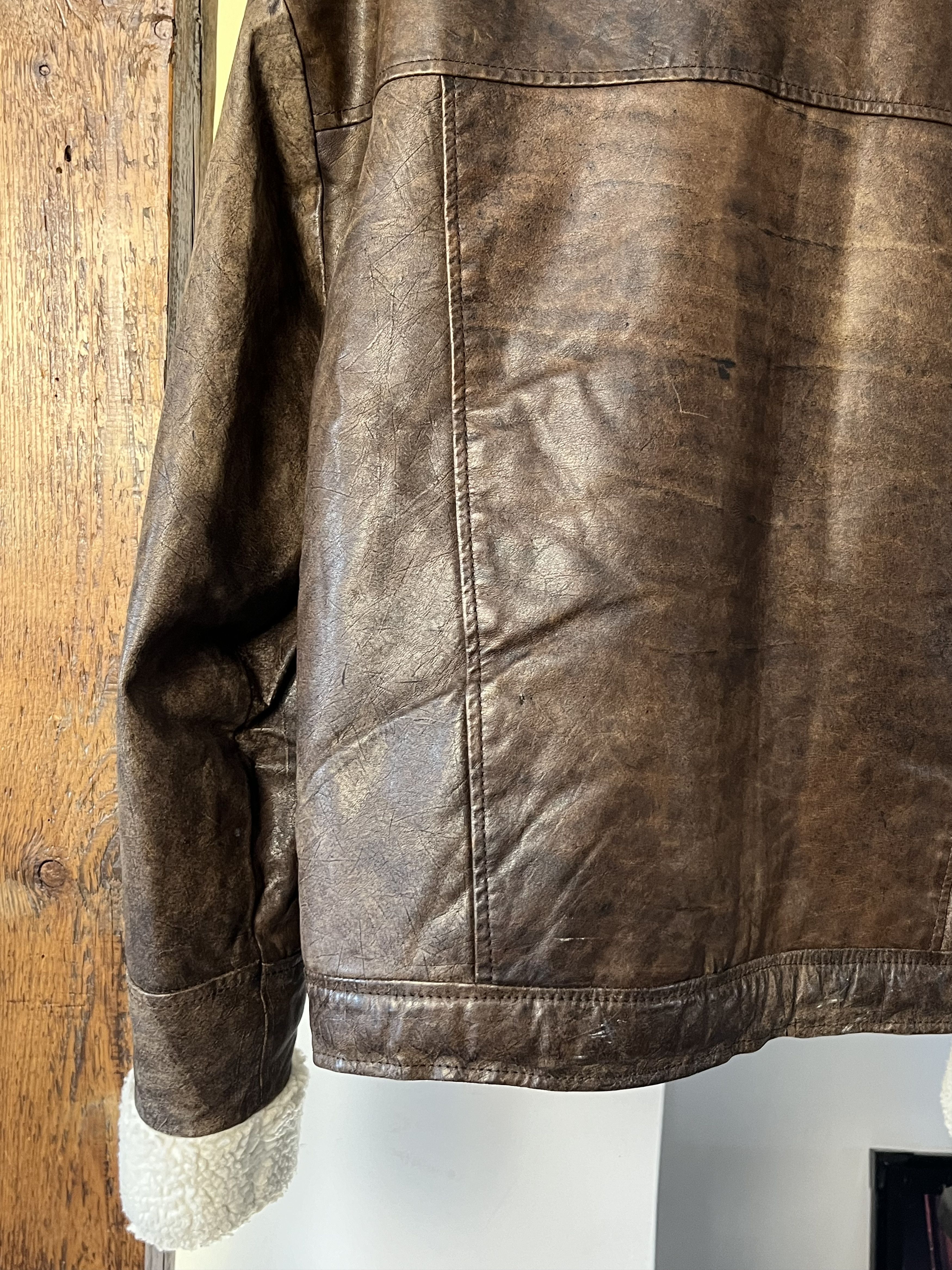 Other Vintage 90s B-3 Real Leather Military Heavy Coat Jacket Size US M / EU 48-50 / 2 - 12 Thumbnail