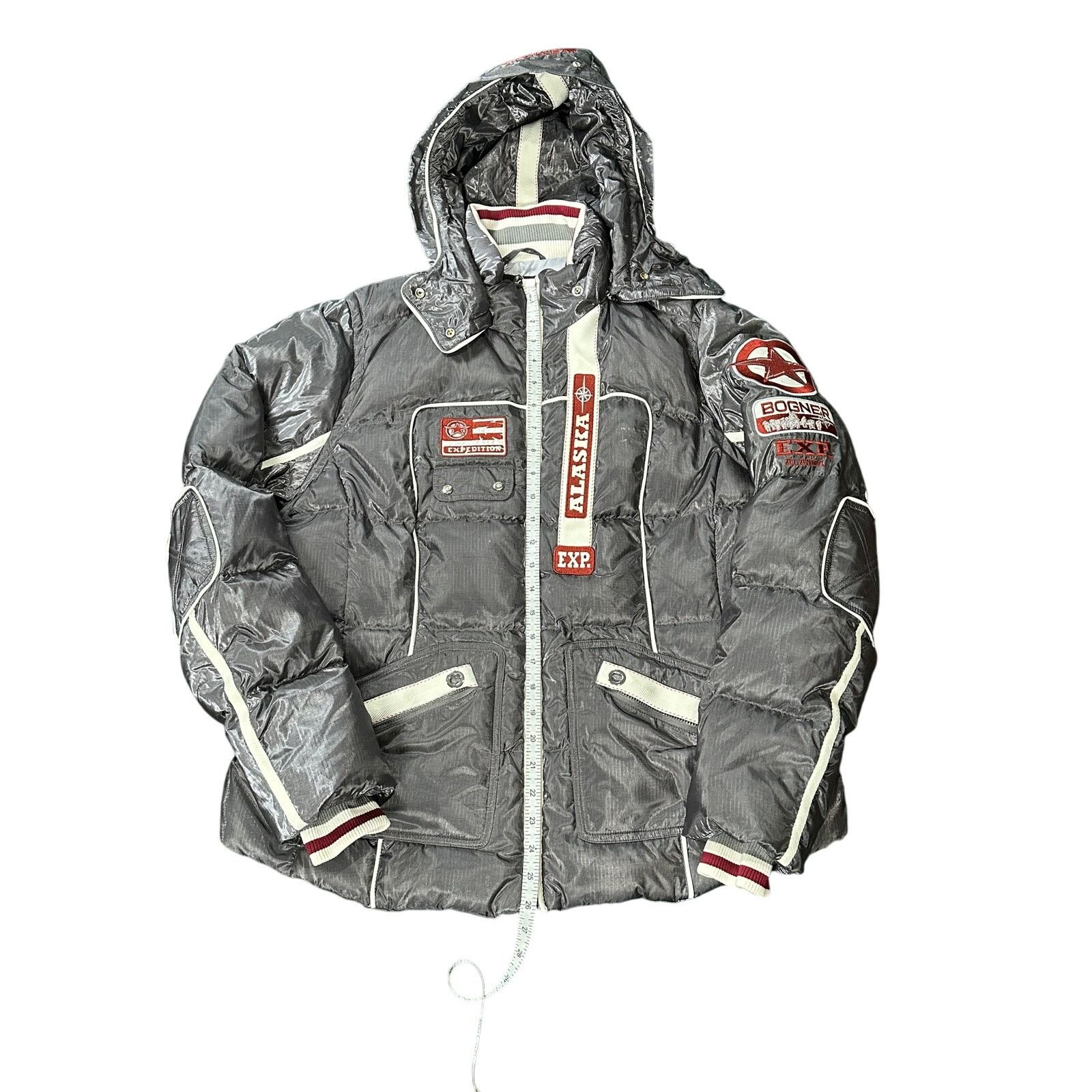 Bogner Bogner Metallic Silver Down Feather Ski Coat Size 46 EUC Size XXL / US 16-18 / IT 52-54 - 7 Thumbnail