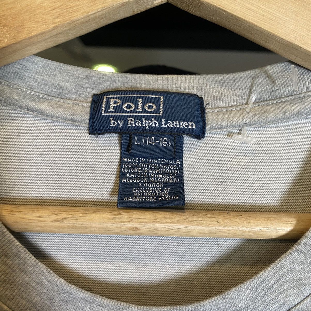 Polo Ralph Lauren × Vintage Polo Bear Polo Ralph Lauren Bear Grey Tee Shirt Sz Large Size US L / EU 52-54 / 3 - 8 Thumbnail