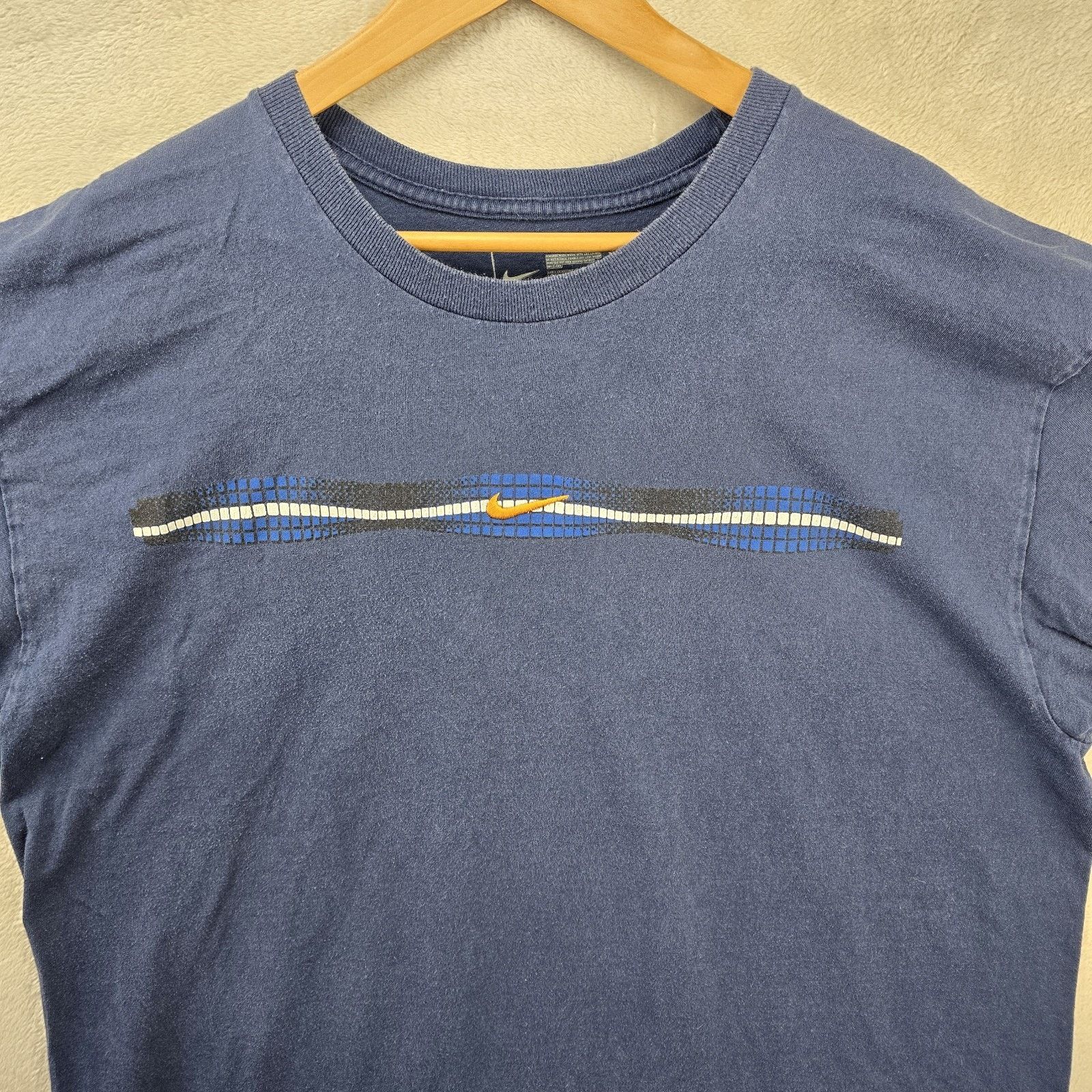 Nike Vintage Nike Swim Logo Shirt Mens XL Blue Center Swoosh Y2K Size US XL / EU 56 / 4 - 2 Thumbnail