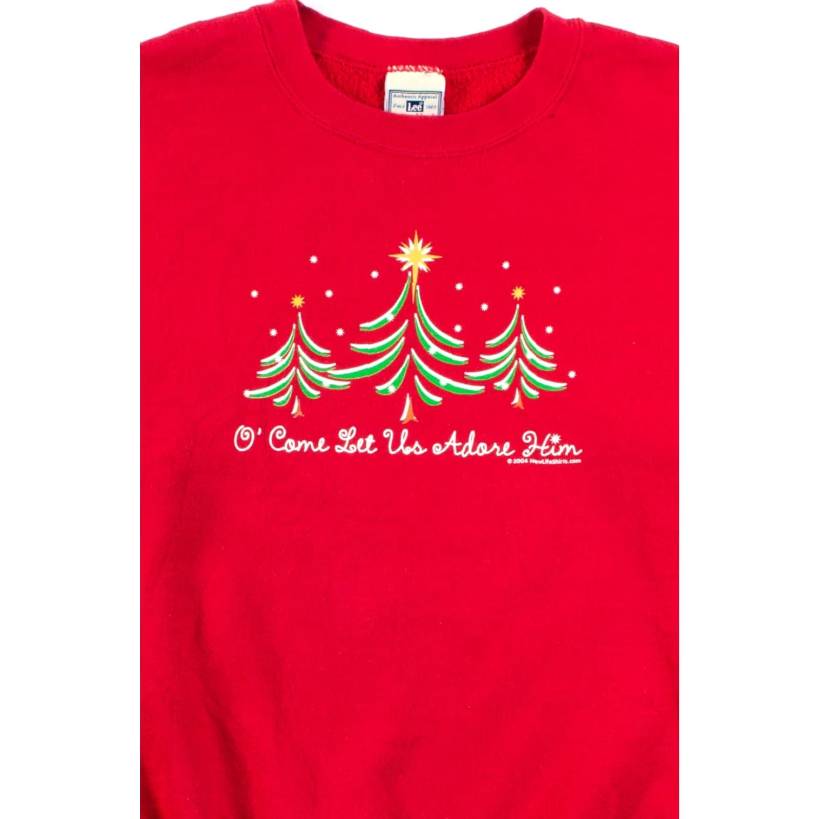 Lee VINTAGE Lee Red Ugly Christmas Sweatshirt 56011 Large Red Pants? Size L / US 10 / IT 46 - 2 Thumbnail