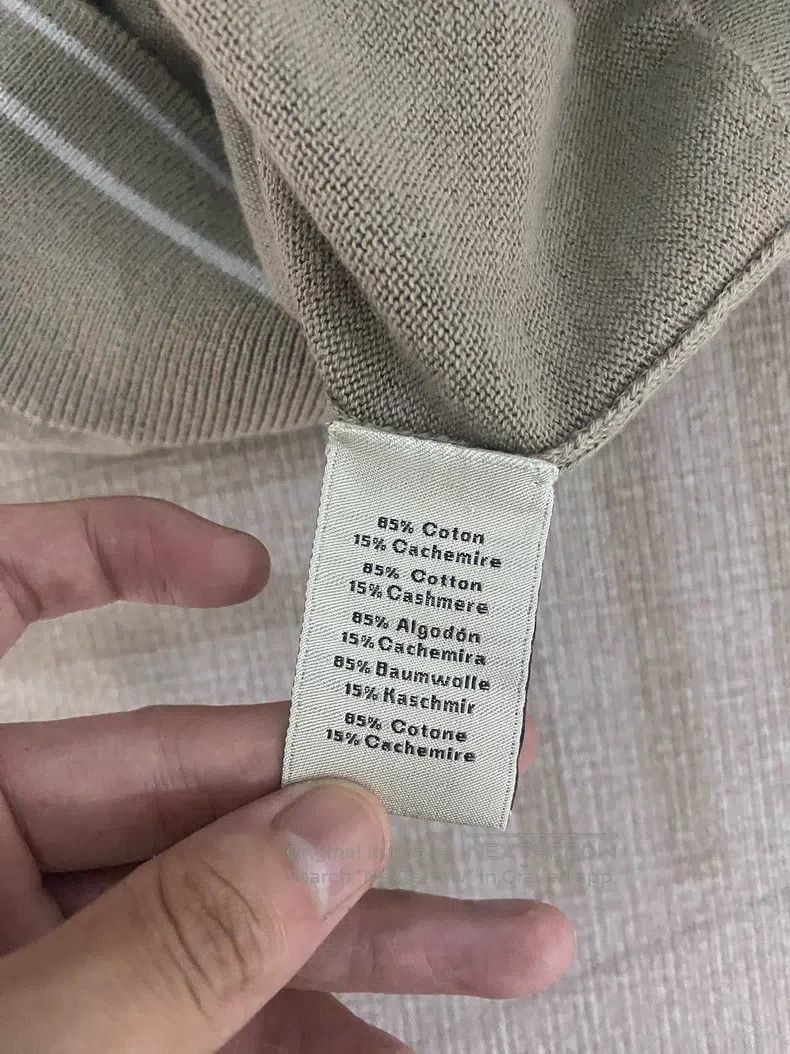 Hermes Hermes Beige Short Sleeve Knit Top Size US L / EU 52-54 / 3 - 2 Thumbnail