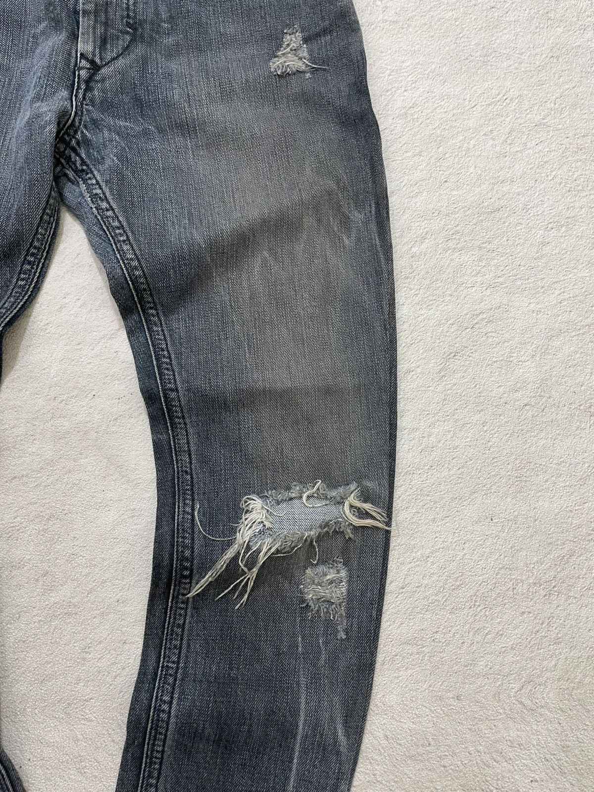 Kapital 2000s Diesel Thanaz Denim Ripped Jeans wash Ifsix LGB Number Size US 30 / EU 46 - 3 Thumbnail