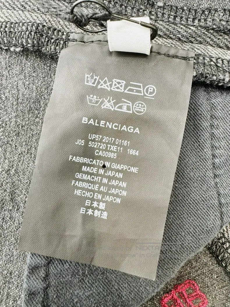 Balenciaga Balenciaga Dark Grey Denim Mini Skirt Size 33" - 5 Thumbnail