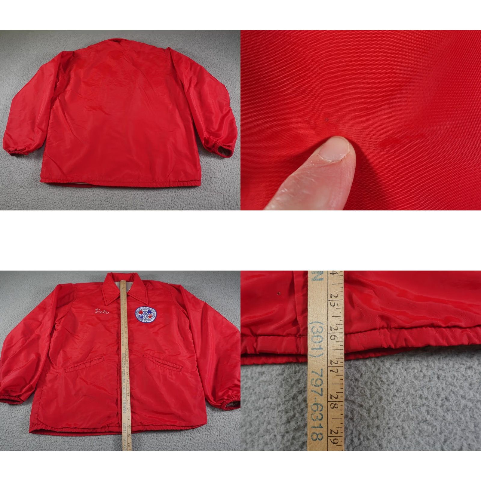 Coach VINTAGE Jacket Mens M Red IAM Machinists Aerospace Workers Snap Coach Contrast Patch Featured Pete Name 90s Workwear Size US M / EU 48-50 / 2 - 10 Thumbnail