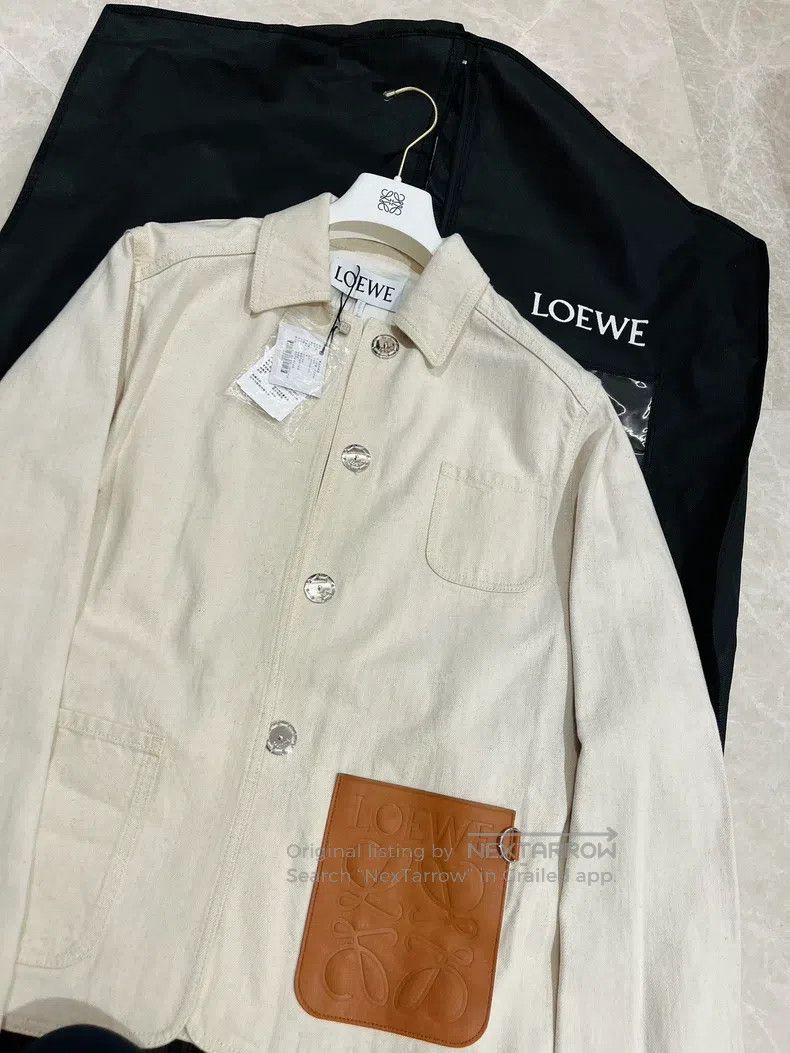 Loewe Loewe Linen Coat, Cotton Workwear Jacket Size S / US 4 / IT 40 - 1 Thumbnail