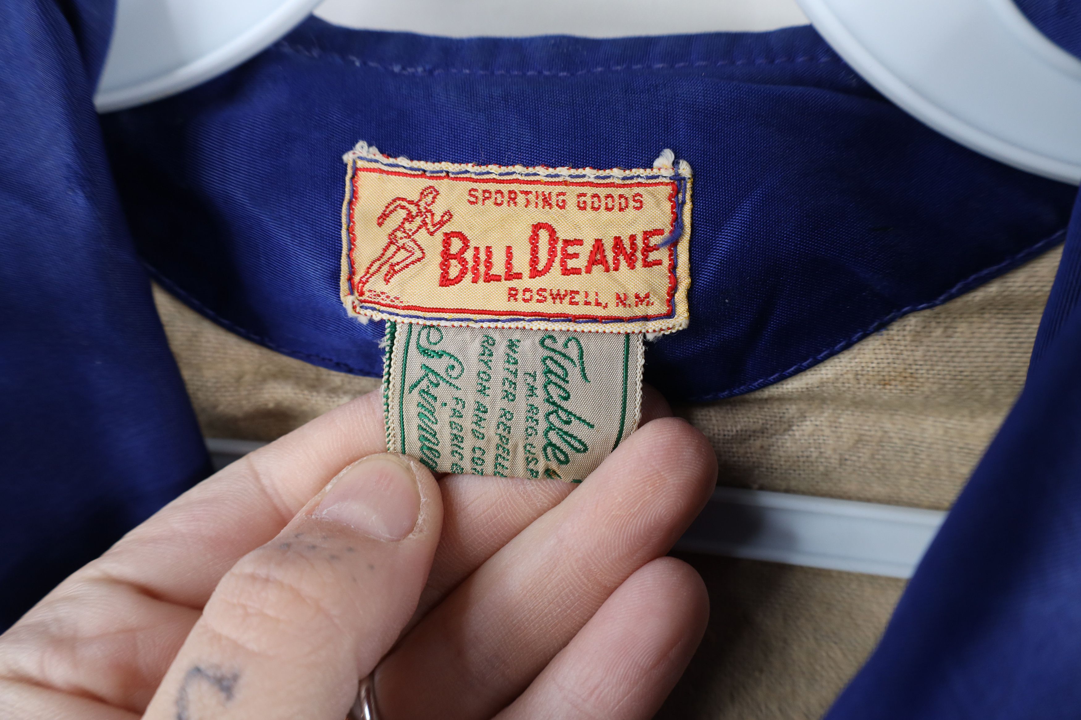 Vintage Vintage 50s Gabardine Rayon Cape Neck Varsity Jacket USA Size US S / EU 44-46 / 1 - 10 Thumbnail