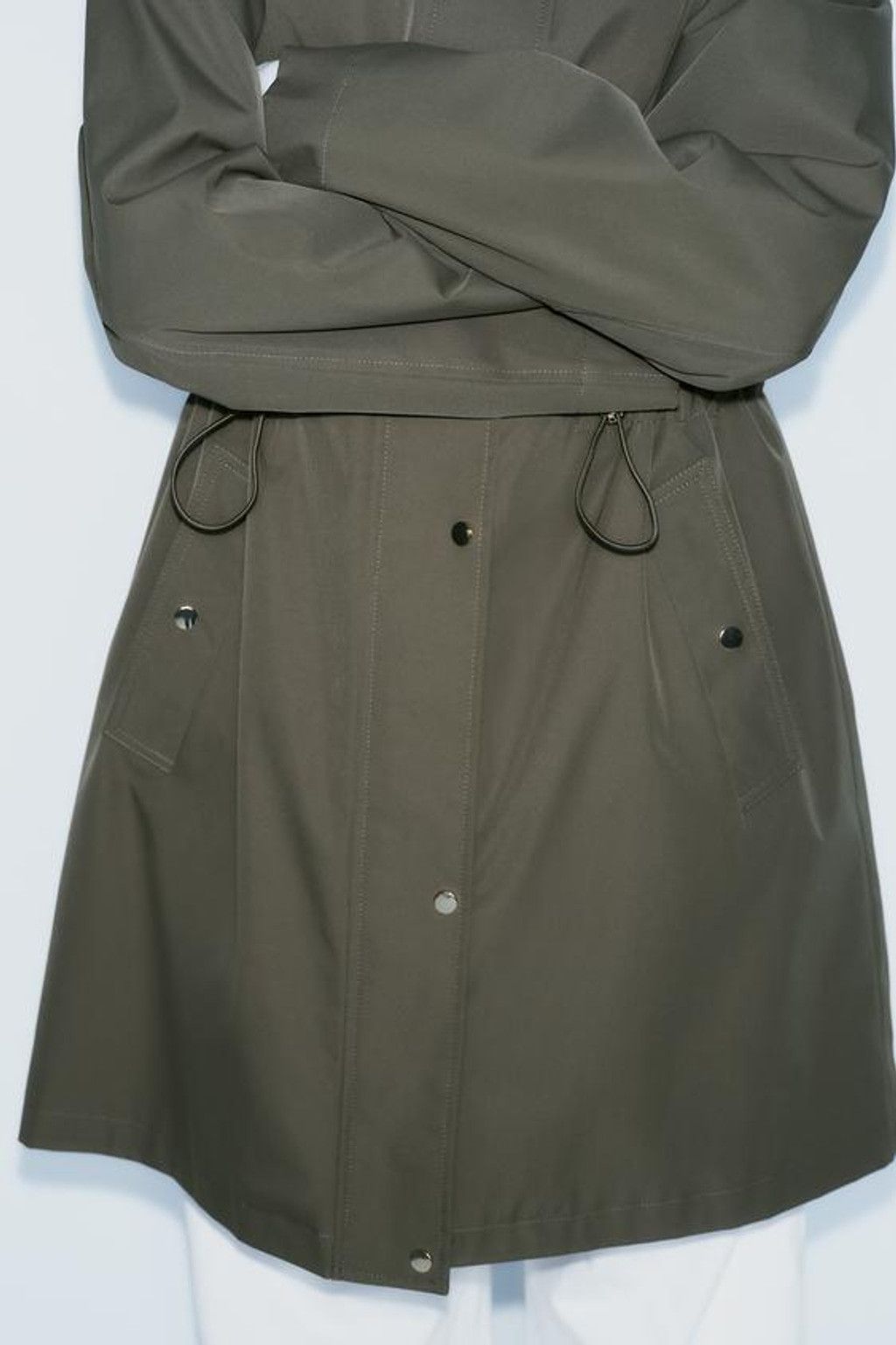 Zara Women's Zara Technical Effect Fabric Long Jacket Size M Size M / US 6-8 / IT 42-44 - 2 Thumbnail