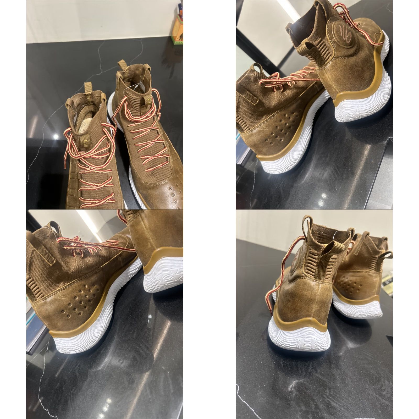 Under Armour Under Armour Curry 4 Flotro Sneaker High Top Leather Brown Sample 15 Men Mens Basketball Limited PE Gentleman’s Cut 2012 2025 Size US 13 / EU 46 - 9 Thumbnail