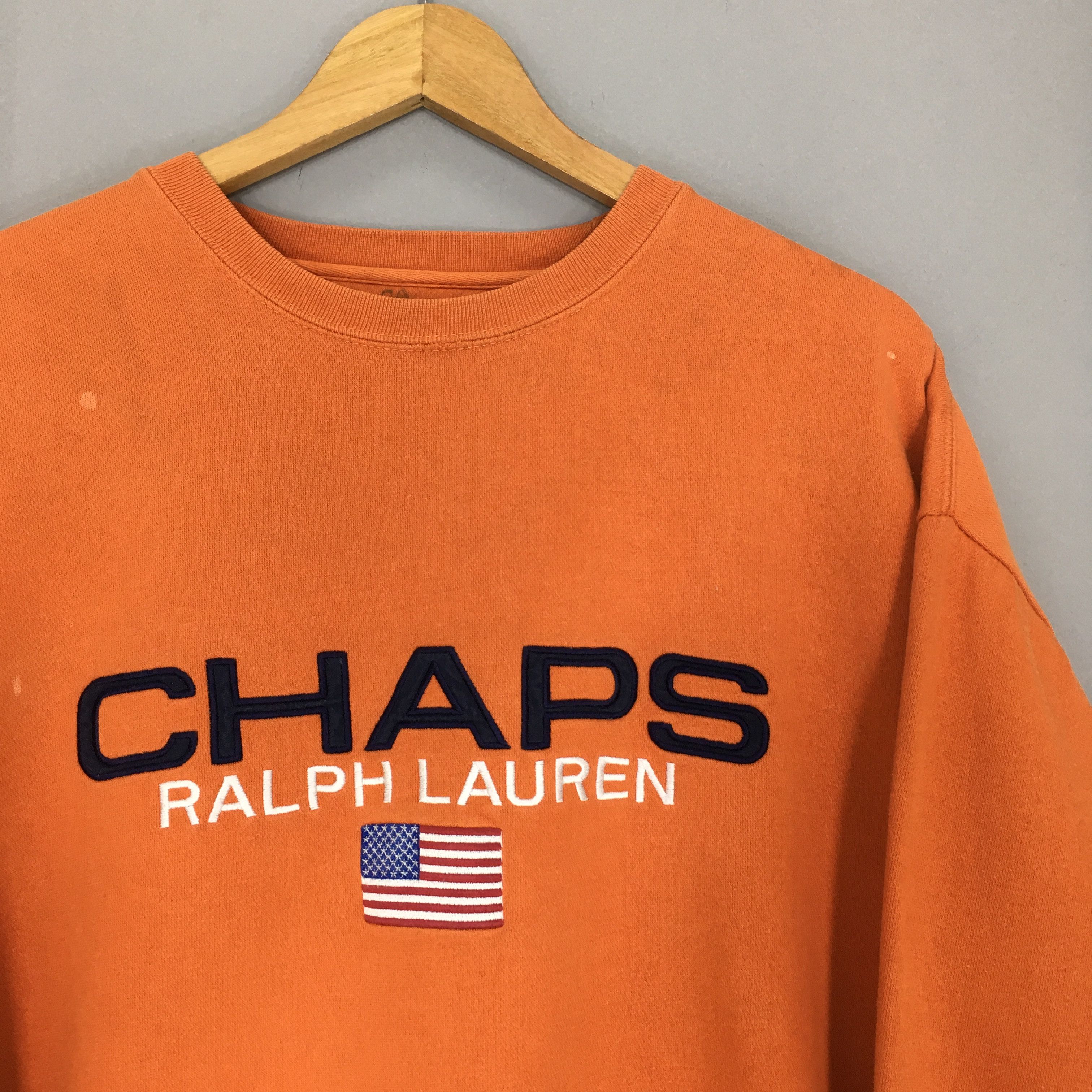 Vintage Chaps Ralph Lauren Bear Polo on sale Big Logo Shirt Large Size