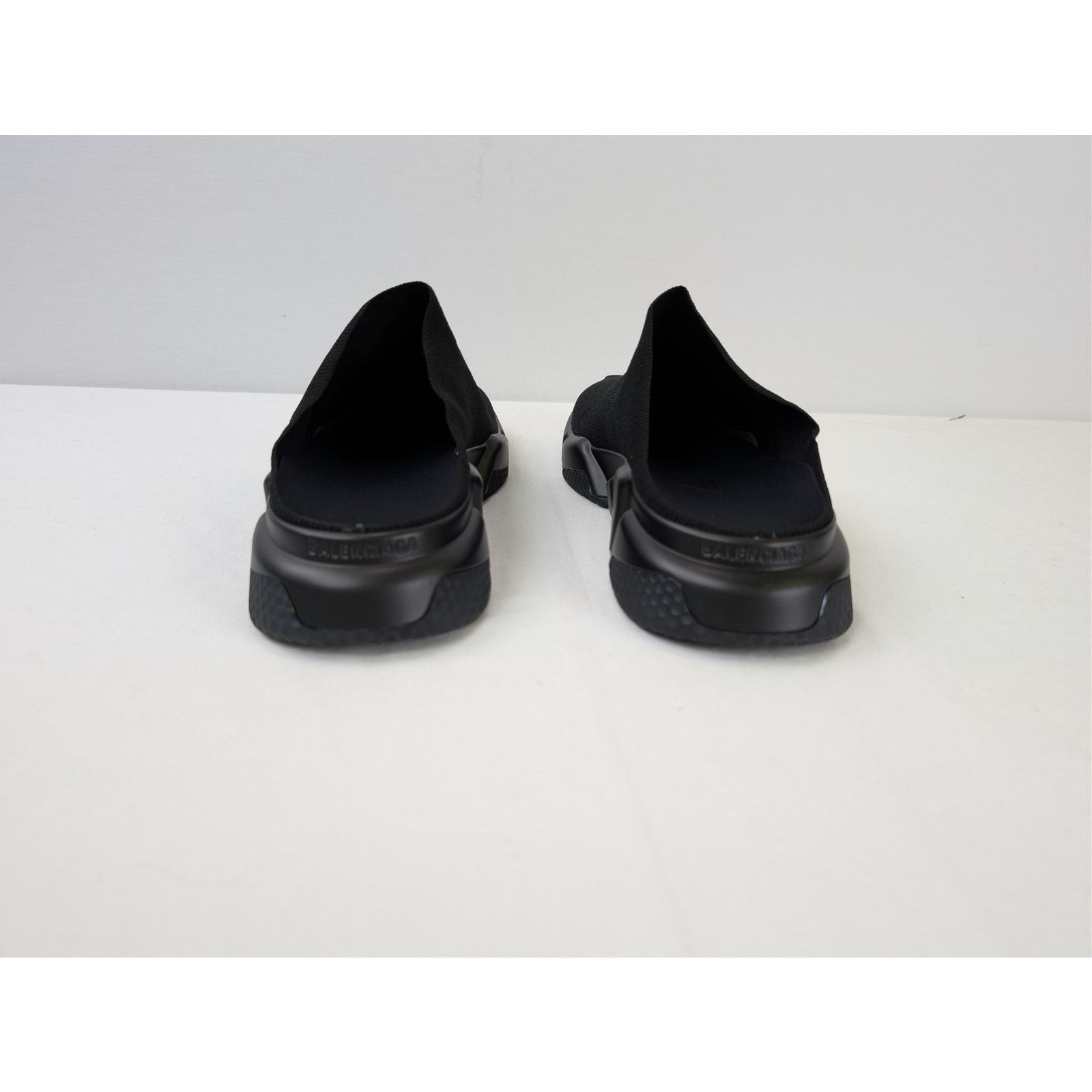 Balenciaga o1rshd1 New Recycled Knit/Sole Speed Mule Slipper in Black Size US 11 / EU 44 - 11 Thumbnail