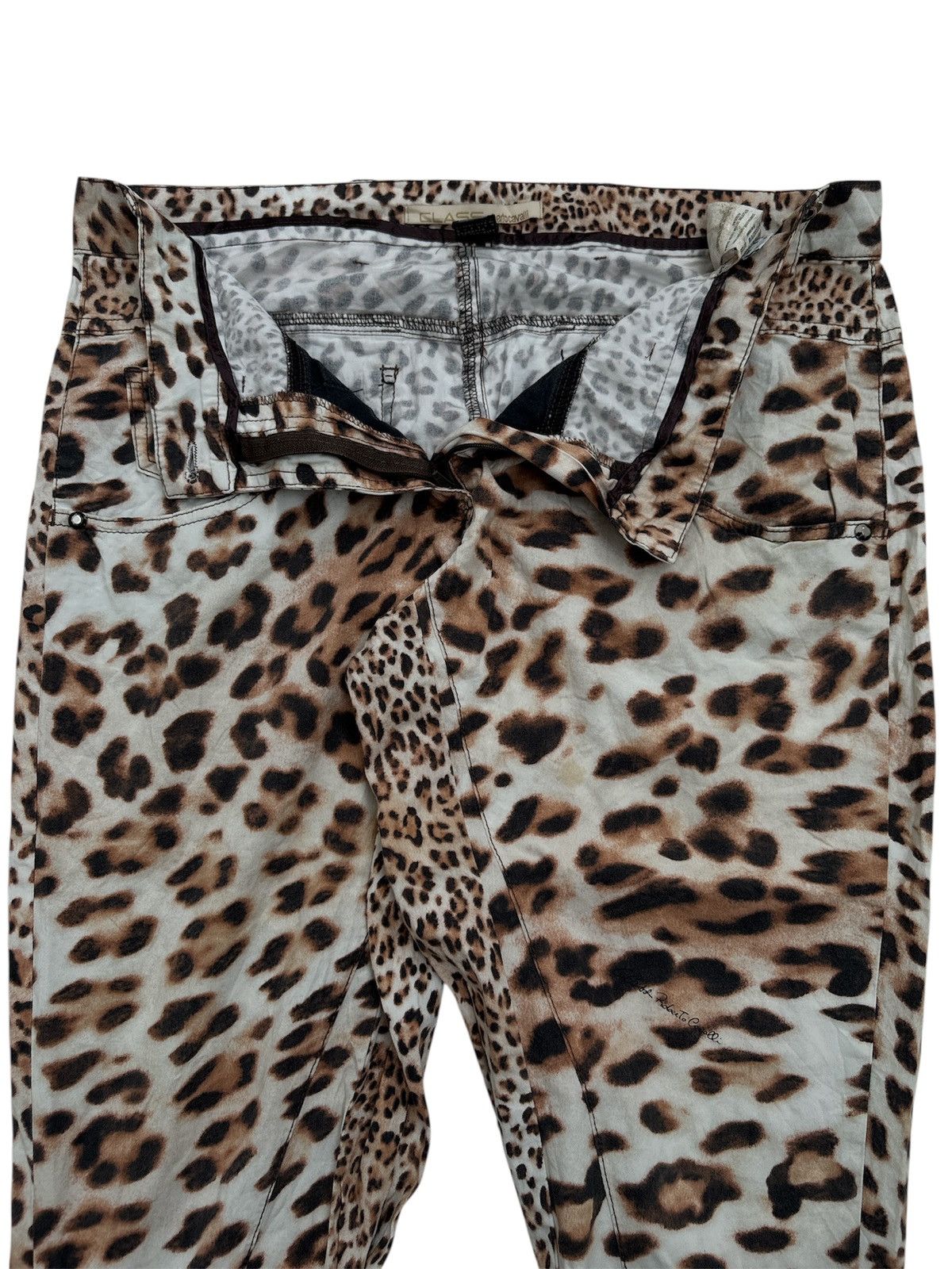 Roberto Cavalli Y2K Leopard Print Capri Pants Size 32" / US 10 / IT 46 - 3 Thumbnail