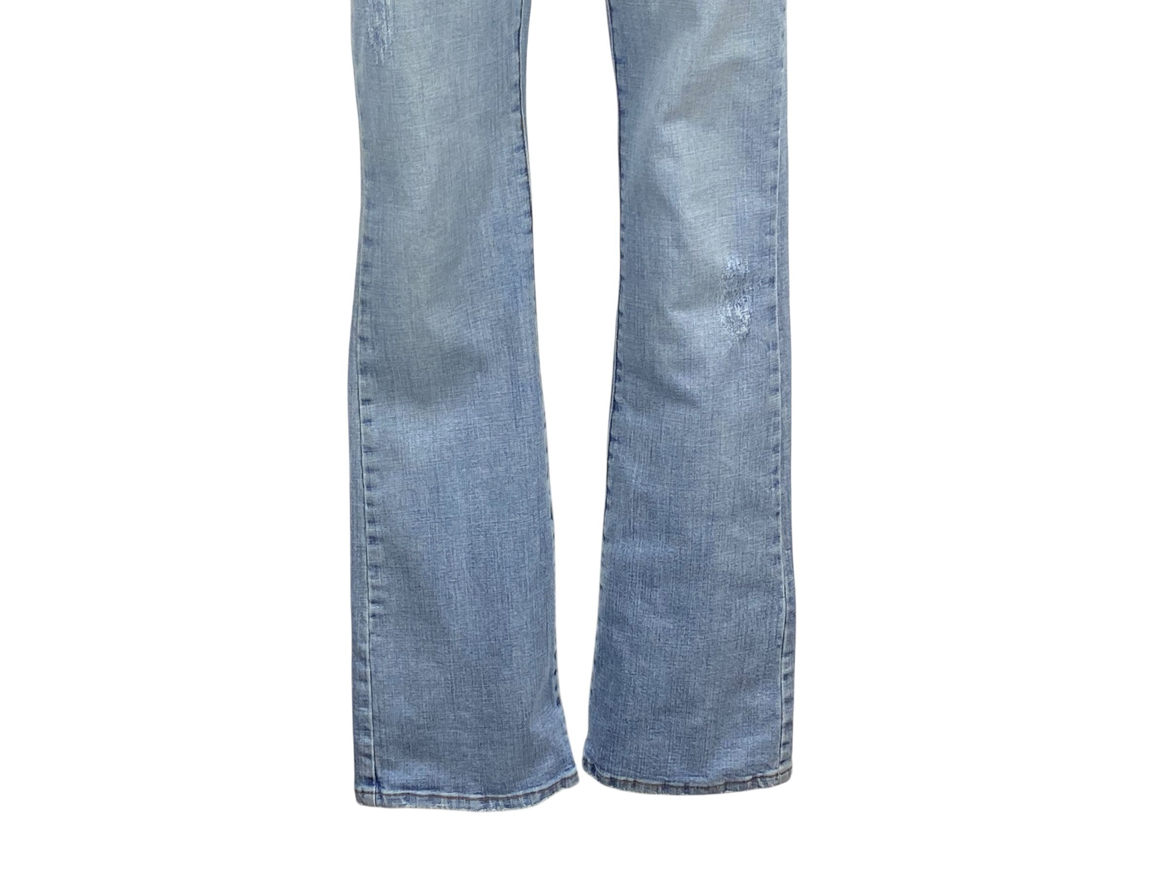 Japanese Brand Y2K Low Rise Flare Japanese Bootcut Light Wash Women Jeans Size 24" / US 00 / IT 34 - 4 Thumbnail