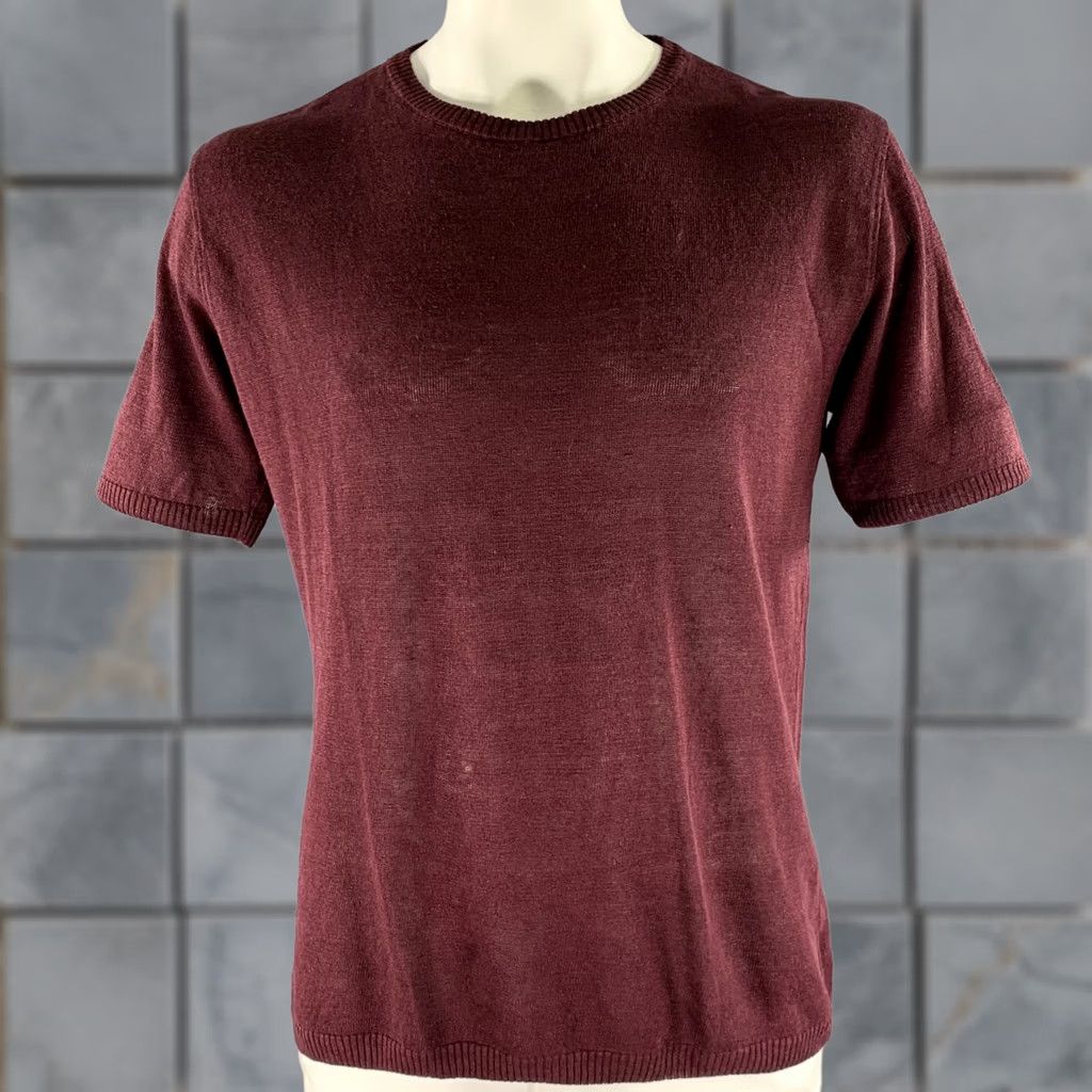 GRP GRP Size L Burgundy Knit Linen Shirt Size US L / EU 52-54 / 3 - 1 Thumbnail