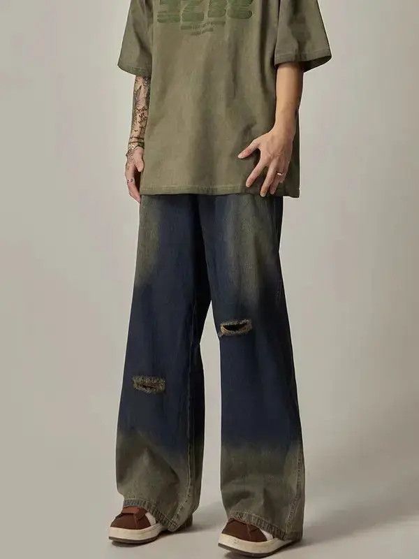 Japanese Brand × Jean High street distressed wide leg jeans Size US 32 / EU 48 - 2 Thumbnail
