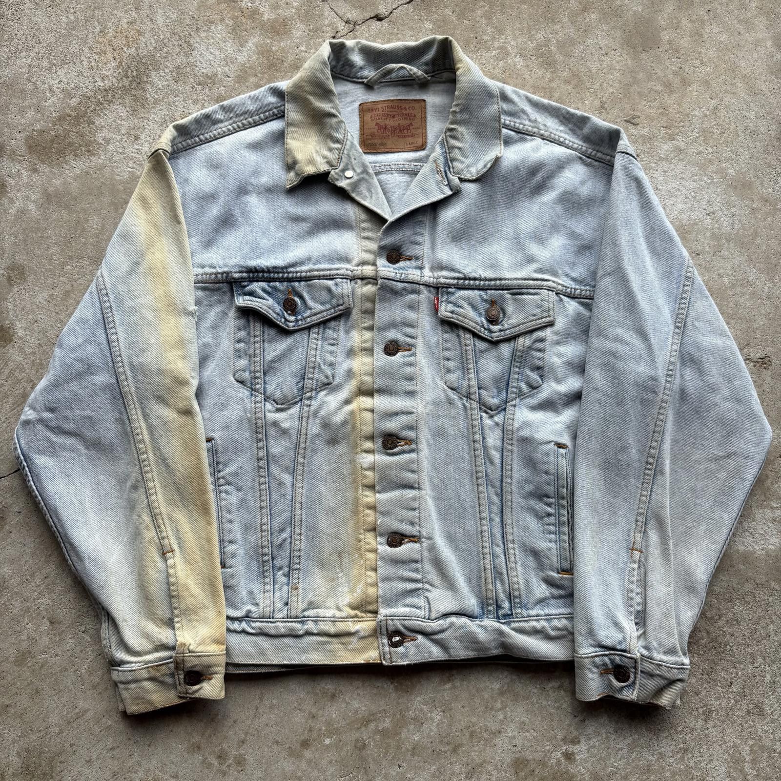 Levi's × Vintage Vintage 80s 90s Levi’s Light Wash Distressed Denim Jacket Size US L / EU 52-54 / 3 - 1 Thumbnail