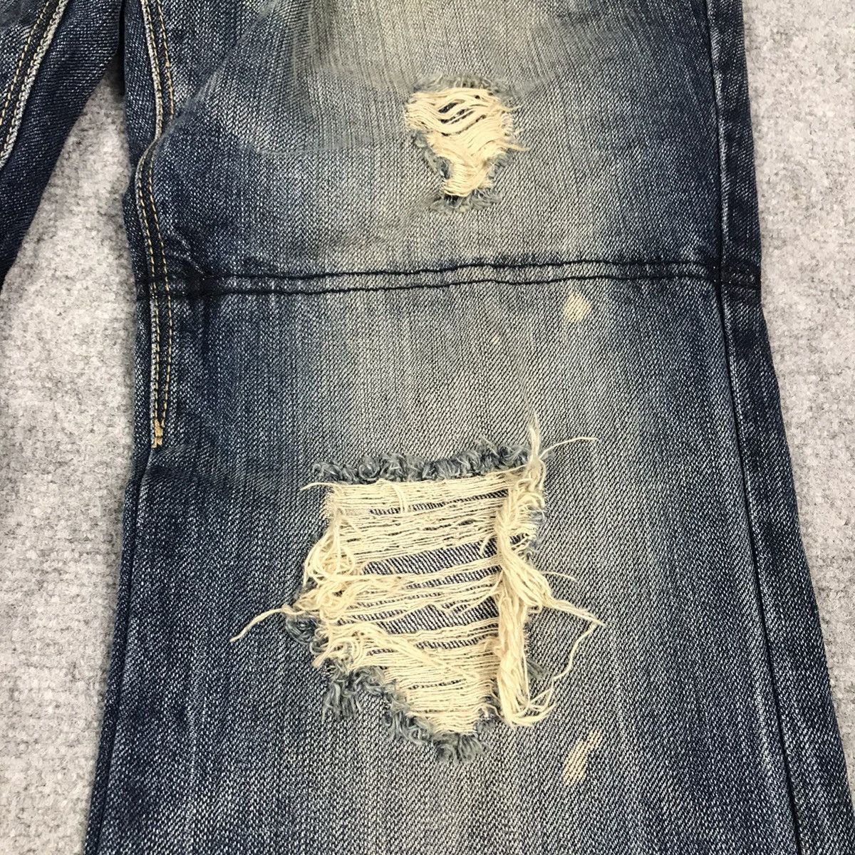 Japanese Brand × PPFM × Tornado Mart DOUBLE WAIST PPFM DISTRESSED JAPAN RARE DENIM PANTS Size US 32 / EU 48 - 8 Thumbnail