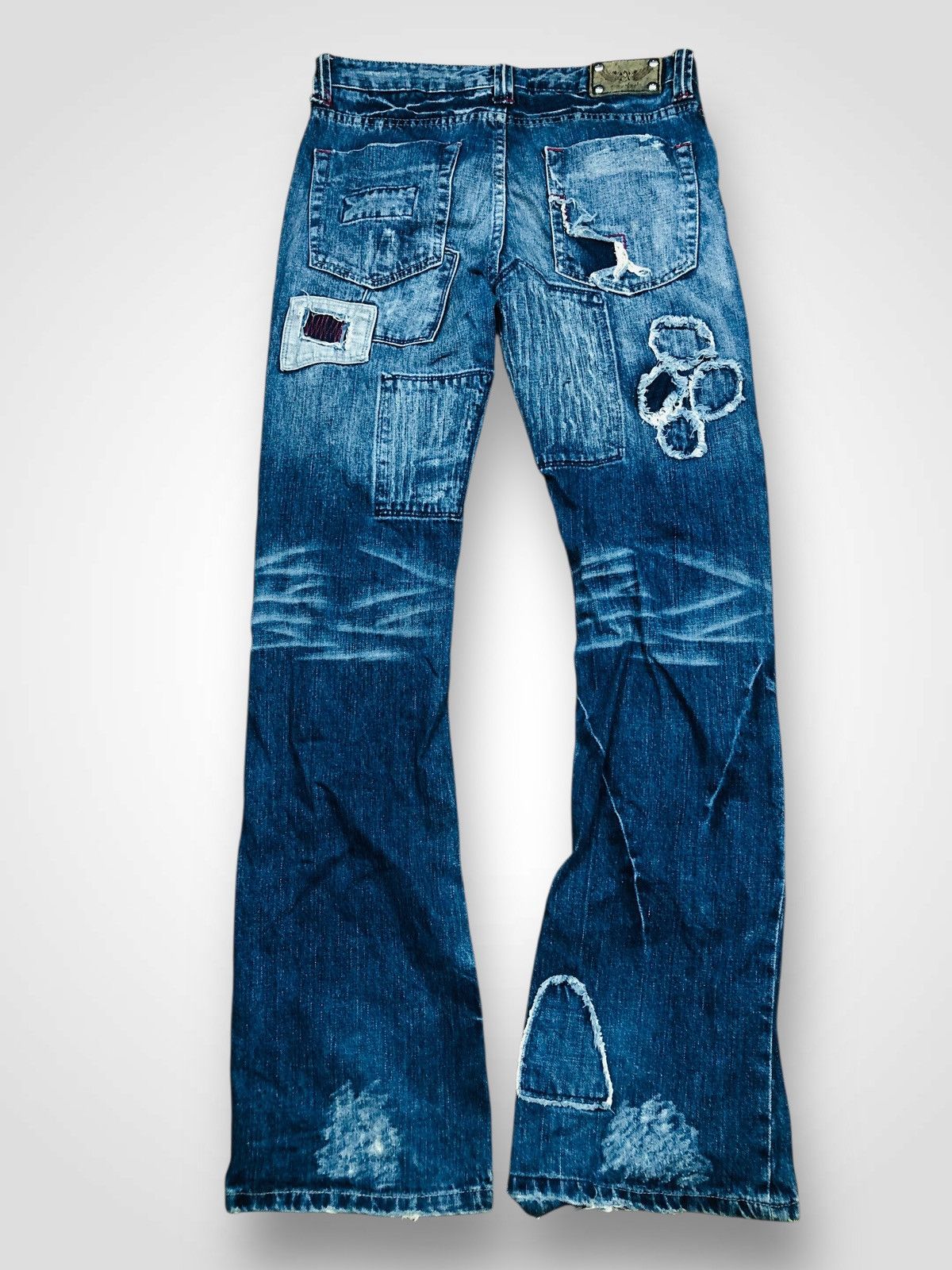 Other Ripped Patch Design Jeans (35) Size US 32 / EU 48 - 2 Thumbnail