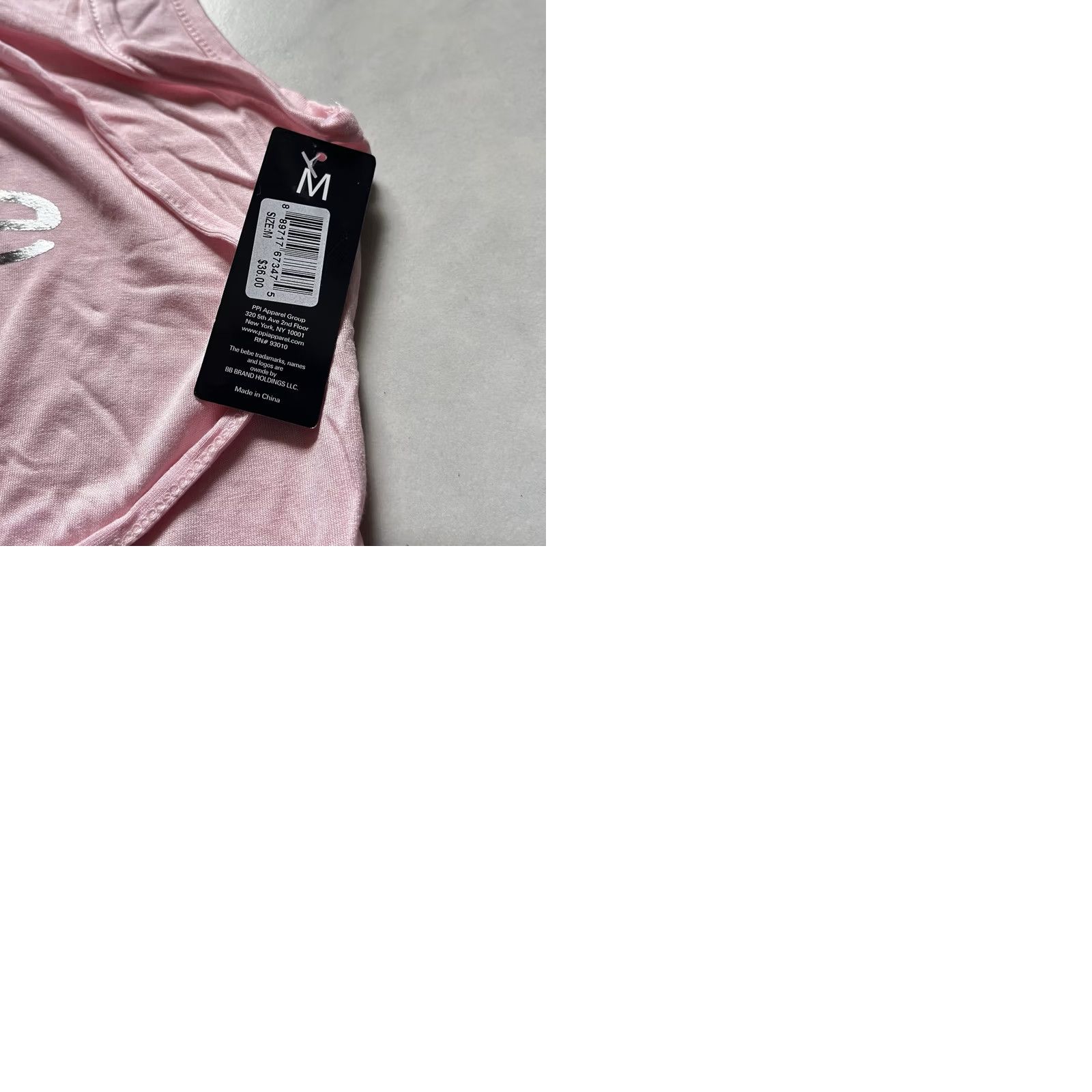 Bebe Bebe Tank Top Medium Pink Womens Stretch Fit Sleeveless V-Neck Pullover Cotton Spandex Easy Care 4 Seasons Regular Size M Size M / US 6-8 / IT 42-44 - 9 Thumbnail