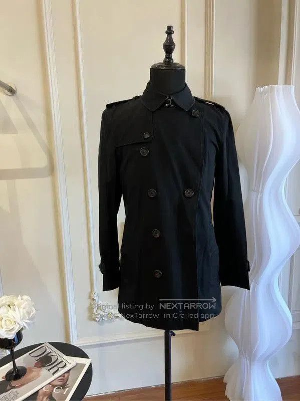 Burberry Burberry Black Cotton Men's Windbreaker Coat. Size US L / EU 52-54 / 3 - 1 Thumbnail