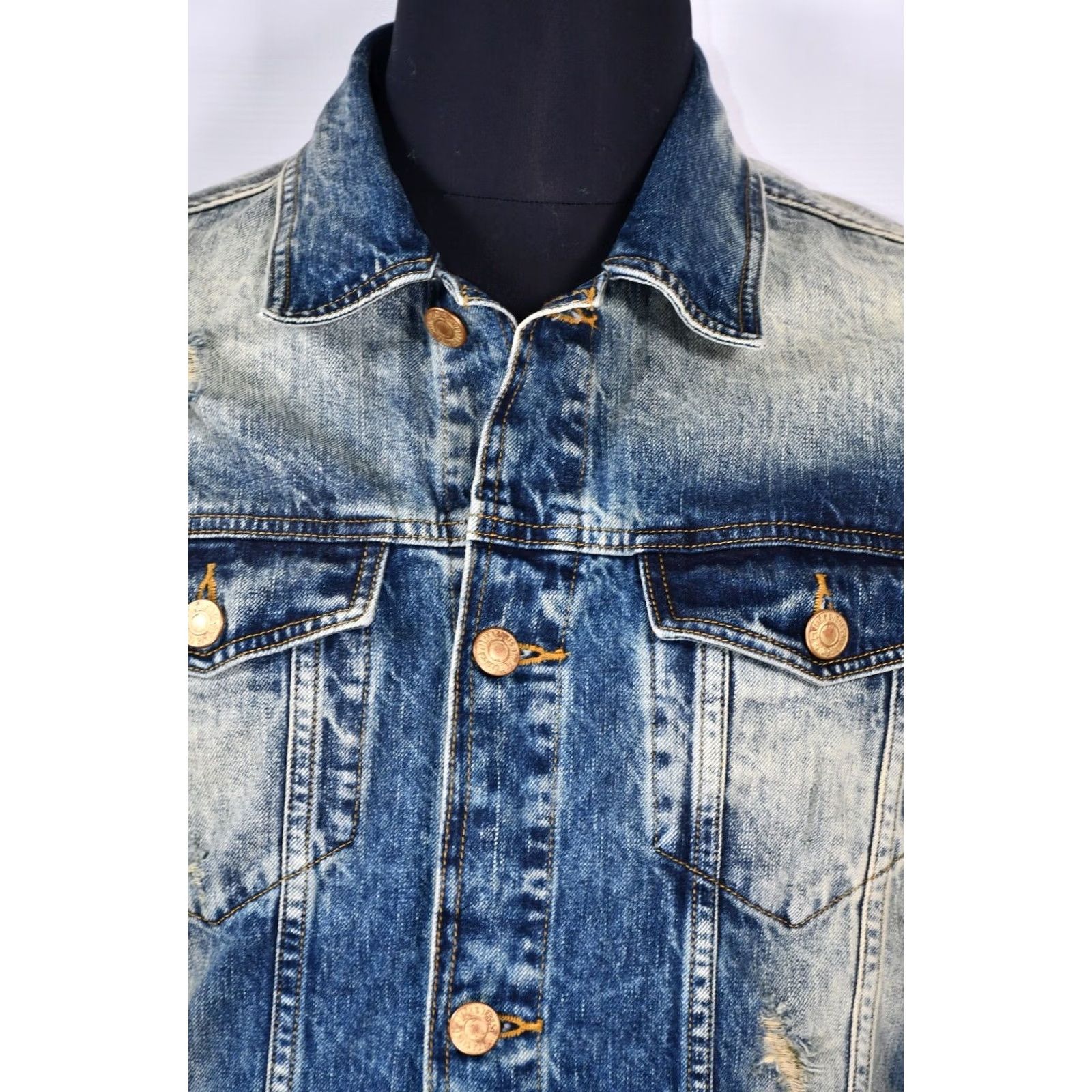 Jack & Jones JACK & JONES Jacket Denim blue L Mens Classic 100% Cotton Casual VINTAGE? Size US 33 - 5 Thumbnail