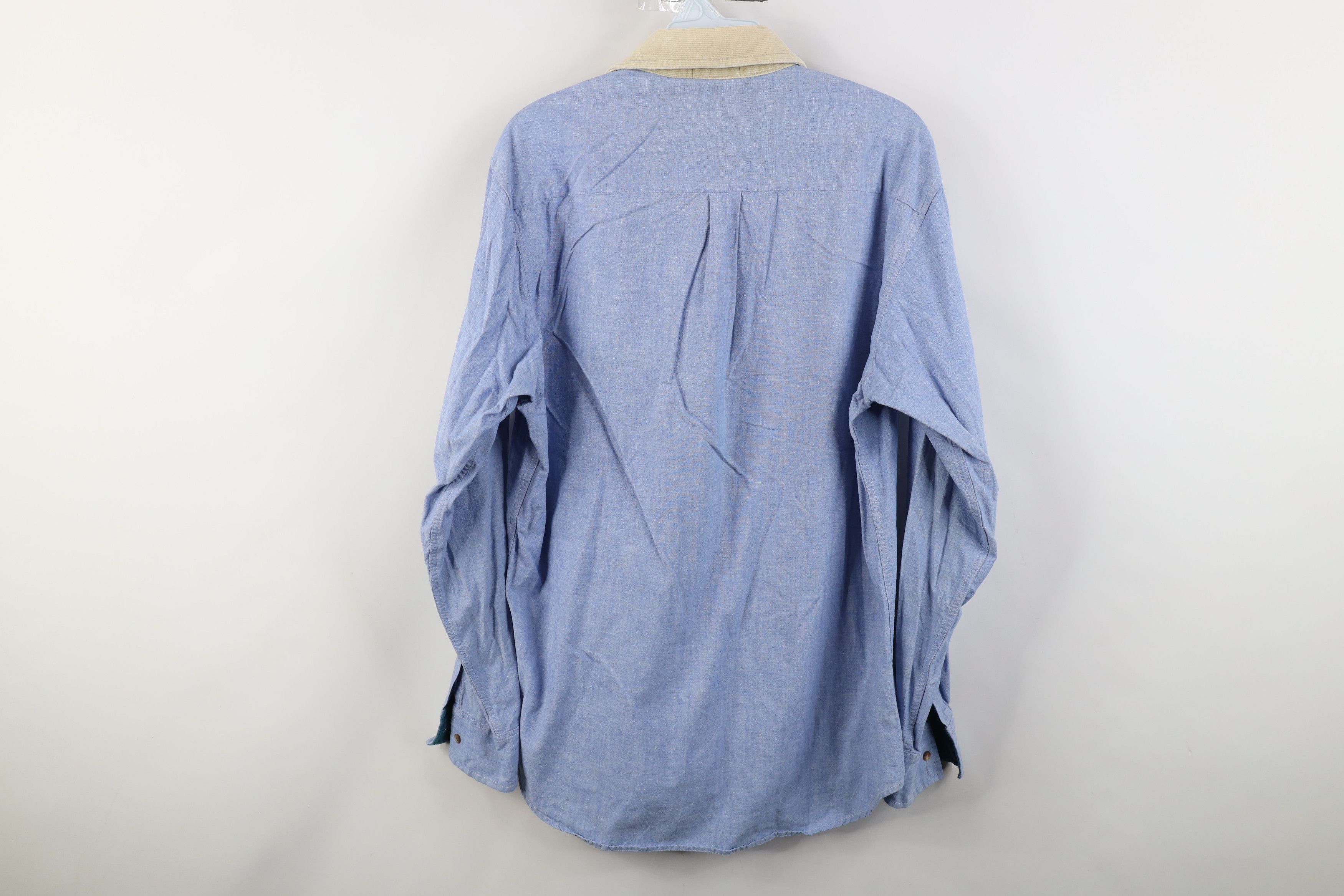 Izod Vintage 80s Izod Lacoste Collar Chambray Button Shirt Blue Size US M / EU 48-50 / 2 - 11 Thumbnail