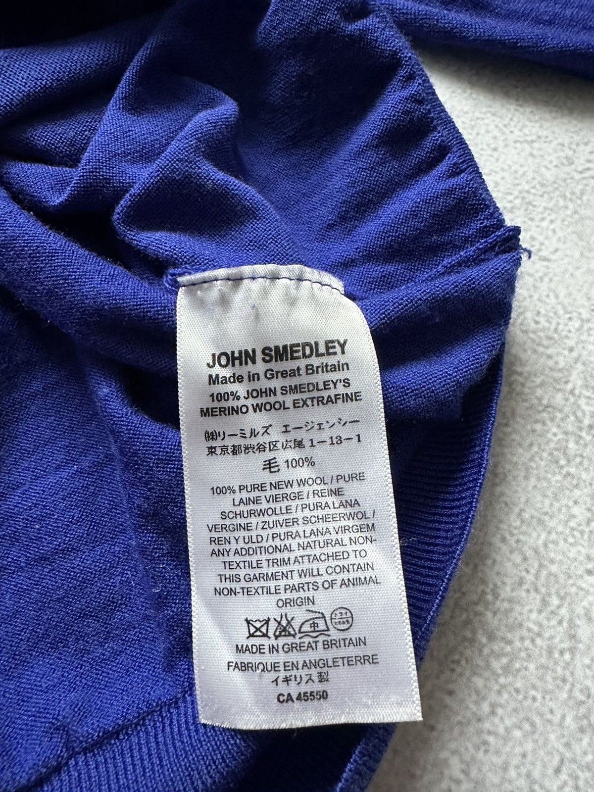 Designer × John Smedley × Vintage Sweater John Smedley Blue made in Great Britain size M Size US M / EU 48-50 / 2 - 11 Thumbnail