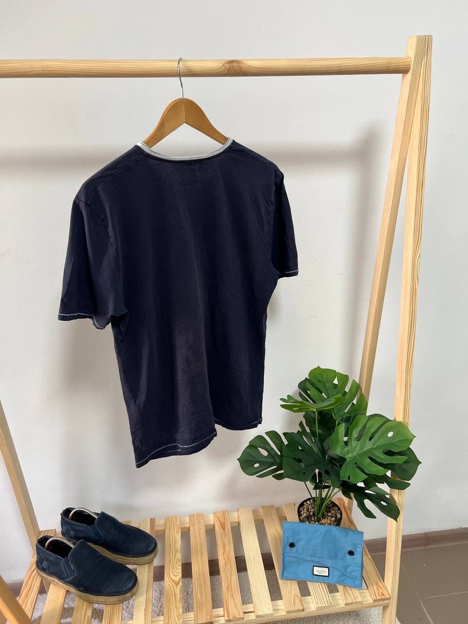 Vintage × Yves Saint Laurent Yves Saint Laurent V neck tee t-shirt vintage big logo ysl L Size US L / EU 52-54 / 3 - 11 Thumbnail