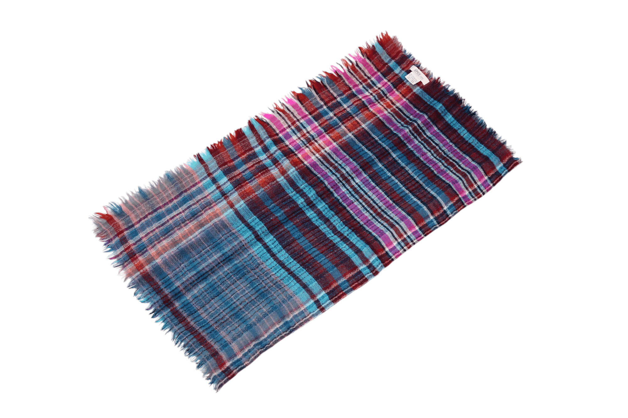 Designer × Vintage VTG Epice Copenhague - Paris Plaid Woven Scarf 70x70cm Size ONE SIZE - 4 Thumbnail