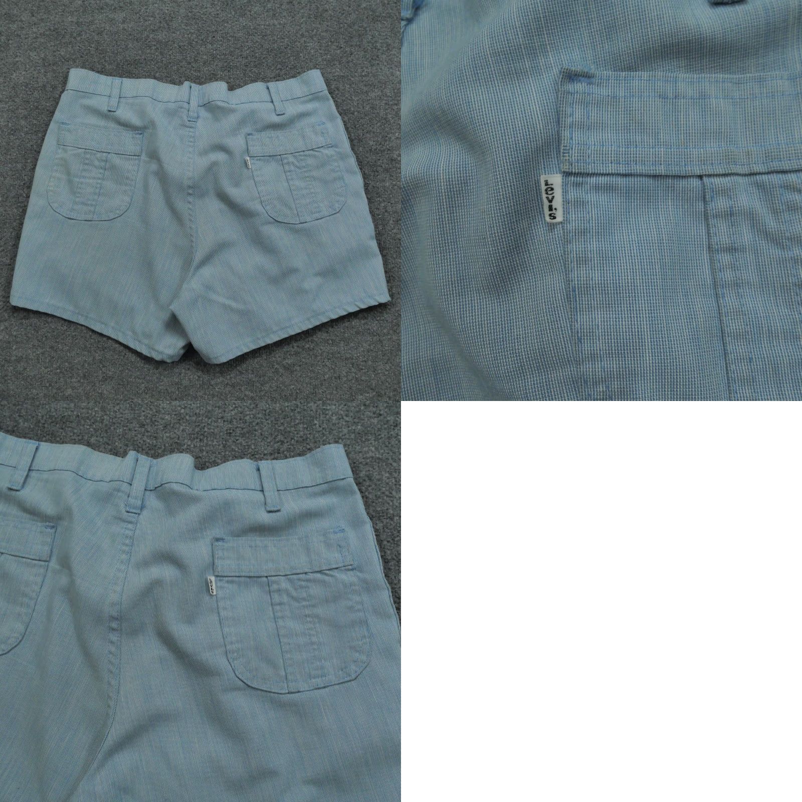 Levi's VINTAGE Levi's Shorts Mens 35 Blue White Striped White Tab 80s Chino Pocket Regular Mens Size US 35 - 9 Thumbnail