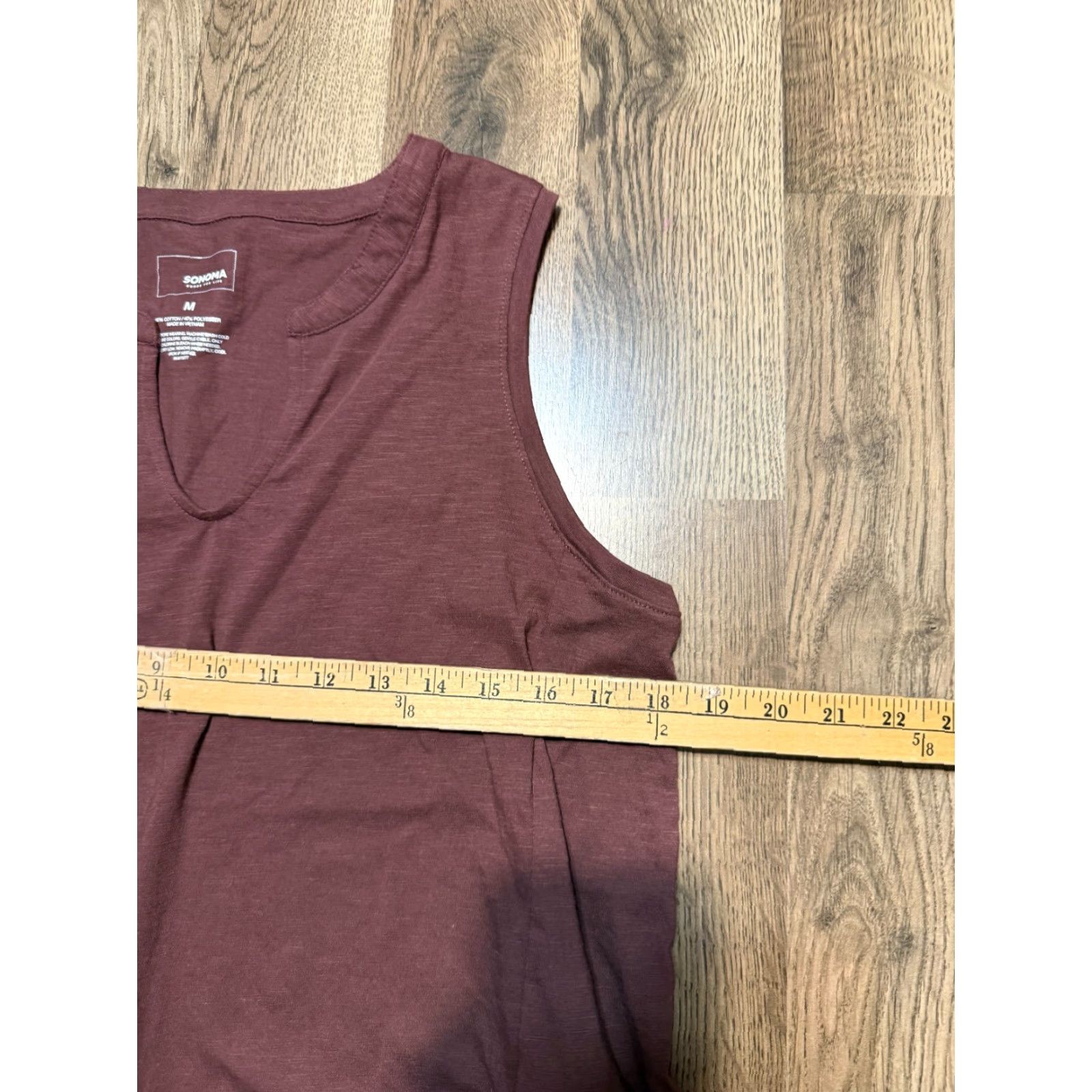 Vintage Sonoma Tank Top Women's Size M Red V-neck Sleeveless Shirt Tank, Regular, Rayon, Pullover, Casual, Machine Washable, Vintage No, 90s? Size M / US 6-8 / IT 42-44 - 6 Thumbnail