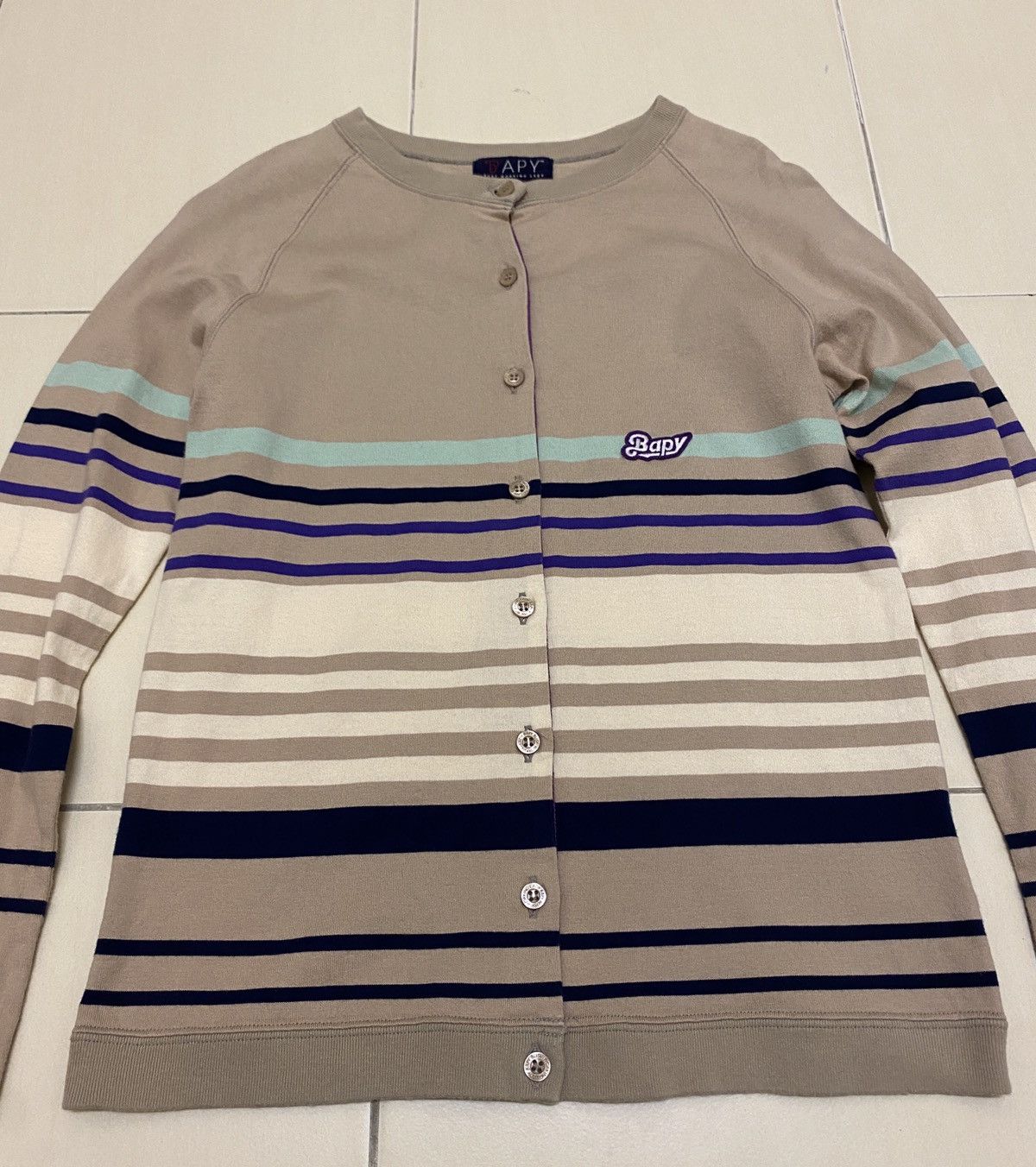 Bape Bapy By Bape Stripe Long Sleeve shirt Size S / US 4 / IT 40 - 2 Thumbnail