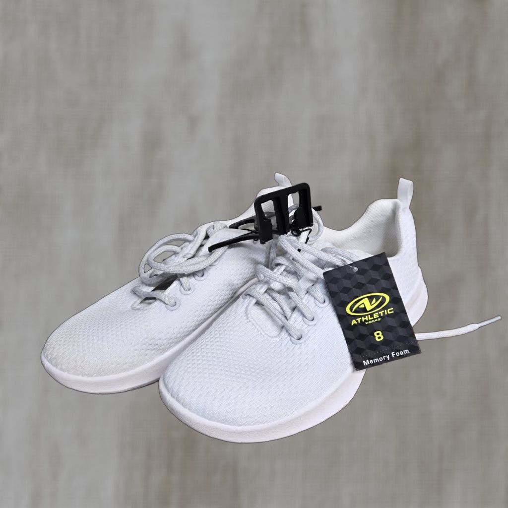Athletic Works NEW Athletic Works White Lifestyle Jogger Sneakers Shoes Adult Women's 8 NEW Size 30" / US 8 / IT 44 - 1 Thumbnail