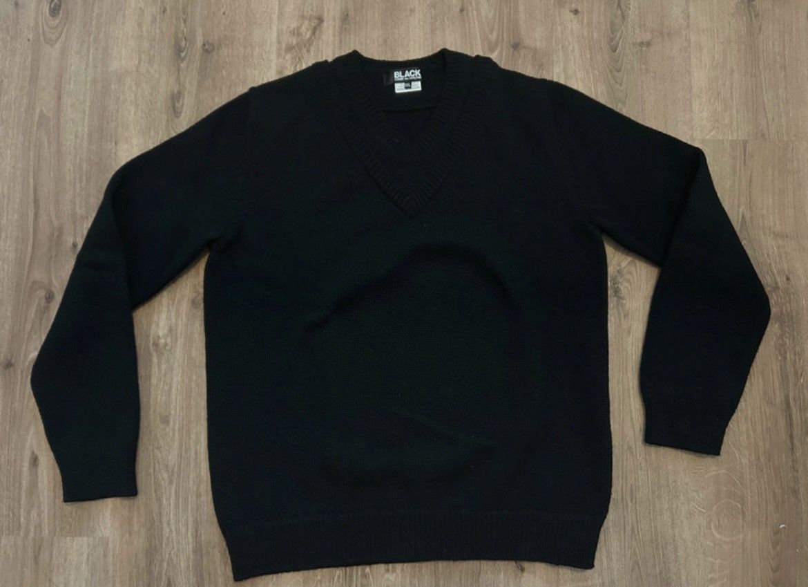 Comme des Garcons Black Double V-Neck Knit Size US XXL / EU 58 / 5 - 1 Thumbnail