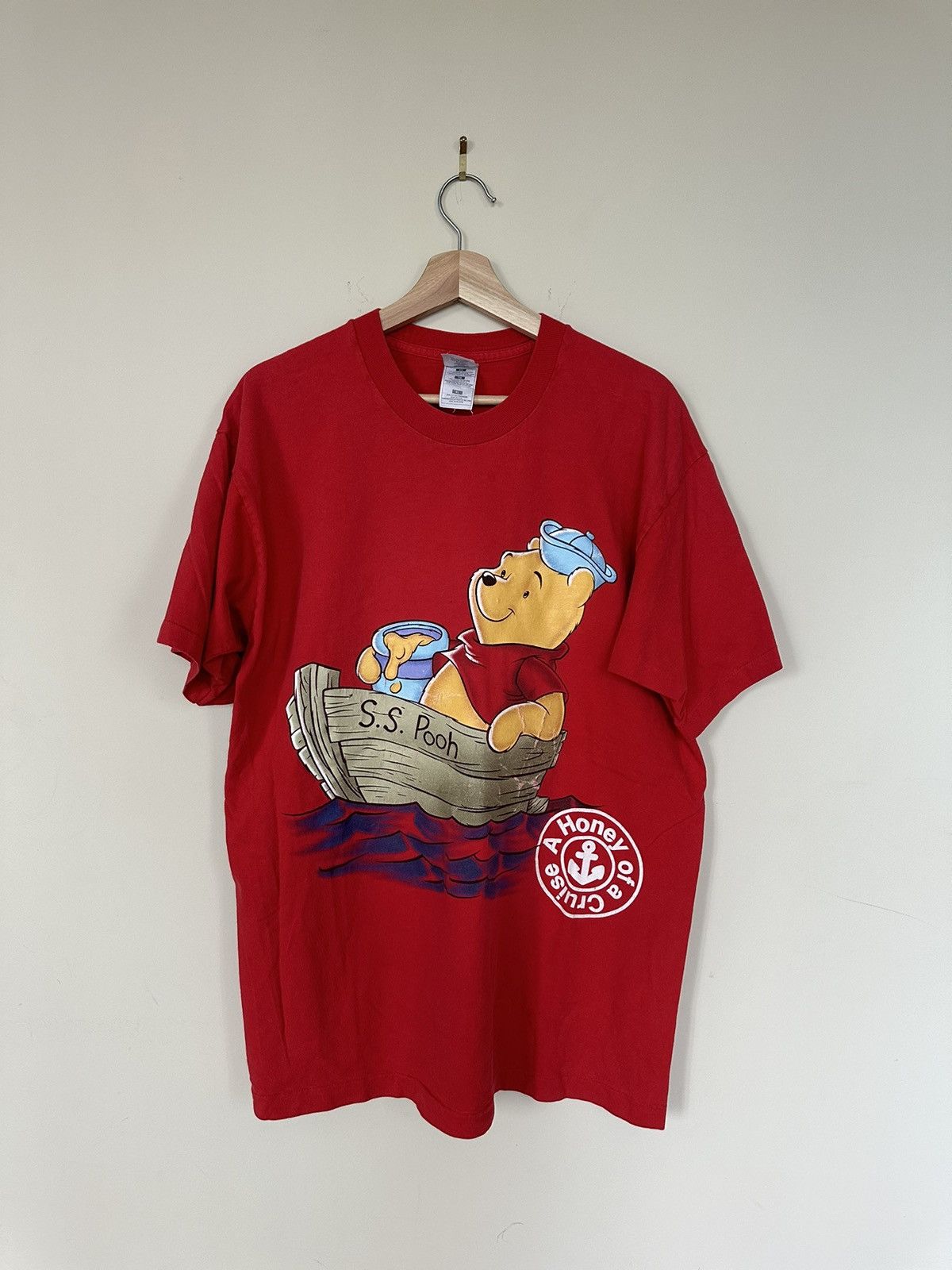 Disney × Vintage Vintage 90s Winnie The Pooh SS Pooh Sailor T-Shirt Size US XL / EU 56 / 4 - 1 Thumbnail