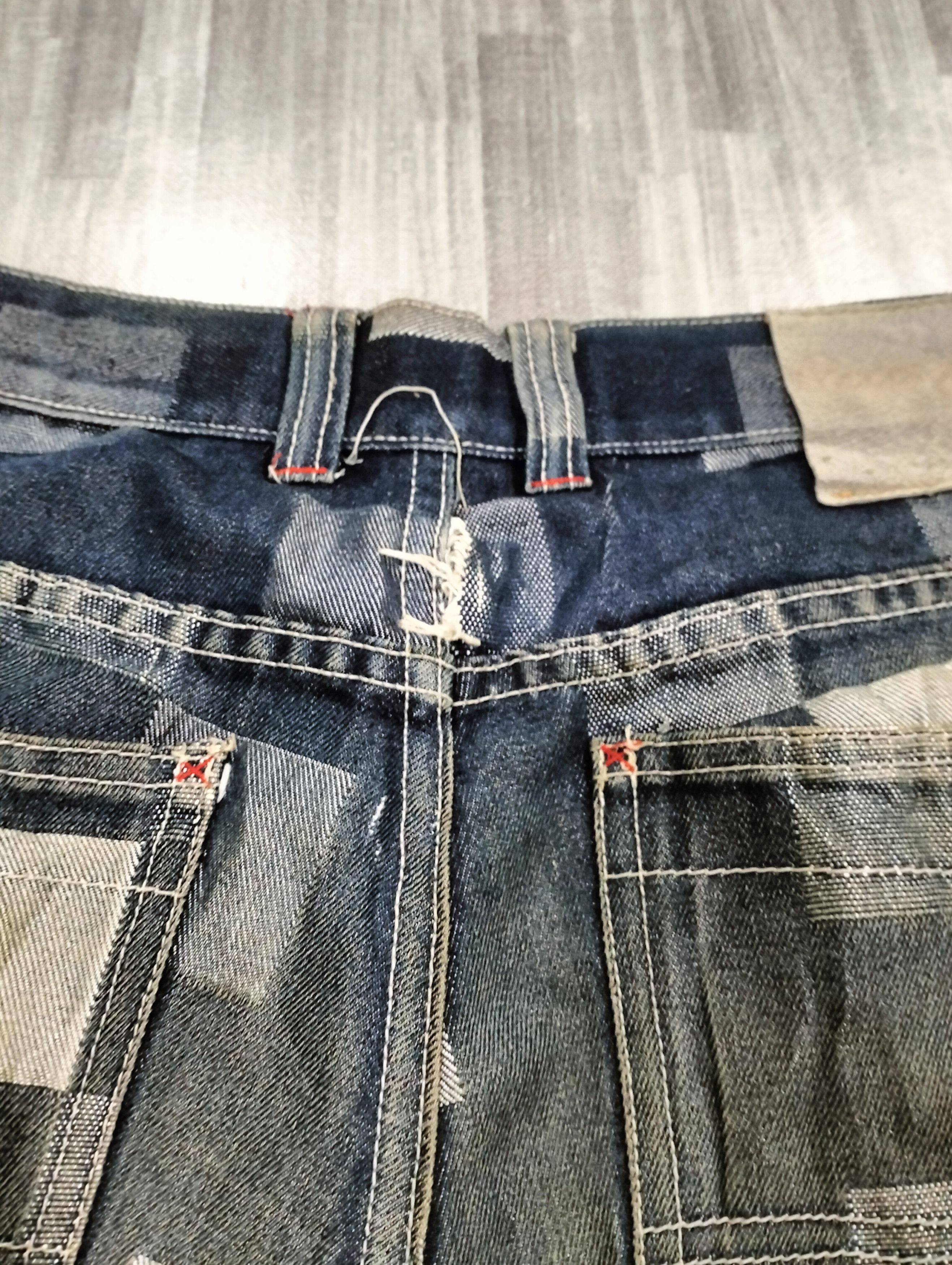 Pepe Jeans Pepe Jeans Baggy Pants Patchwork Design Distressed Pants Size US 35 - 16 Thumbnail