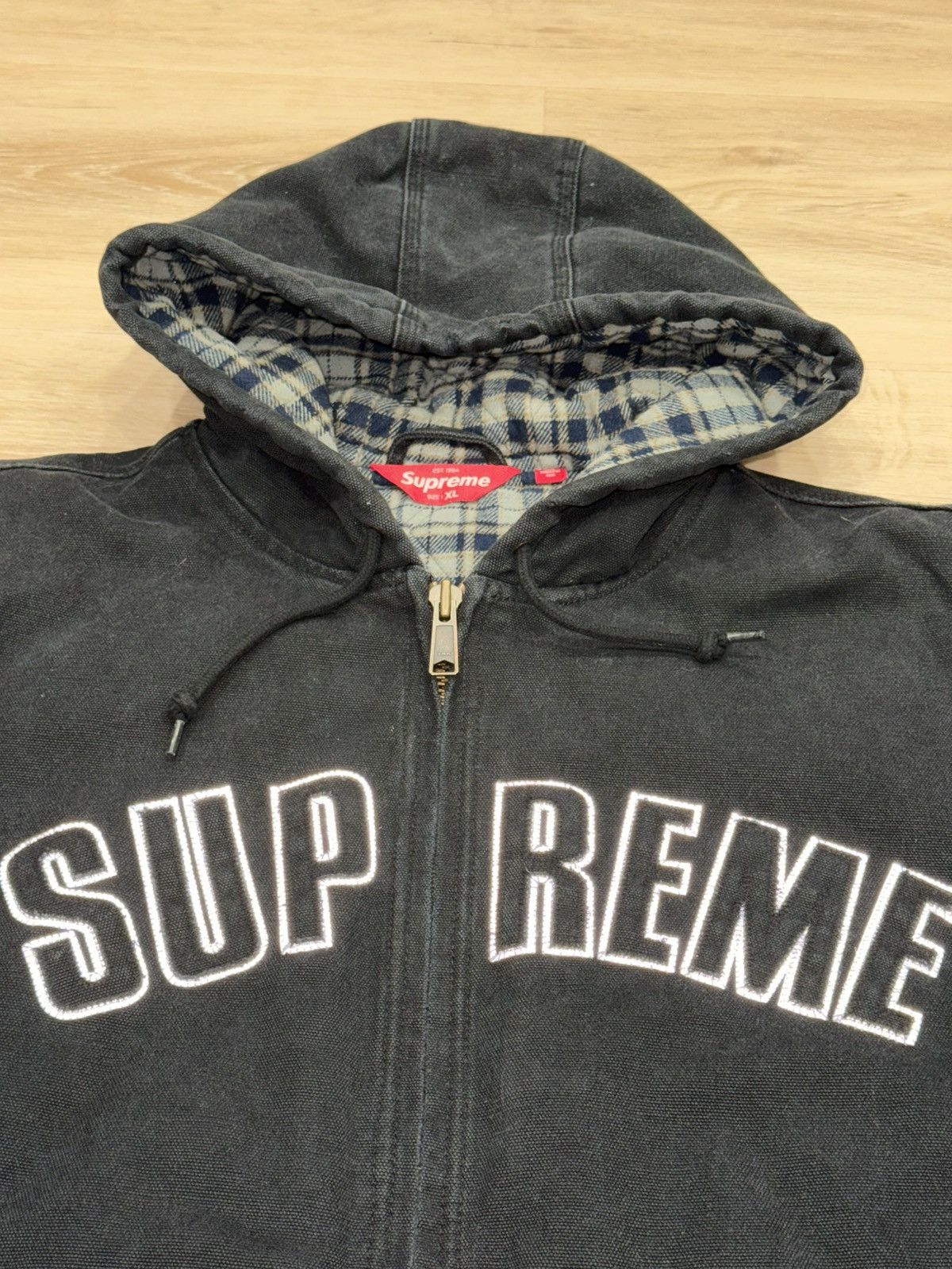 Supreme Supreme FW25 Reflective Arc Hooded Work Jacket Size US XL / EU 56 / 4 - 6 Thumbnail