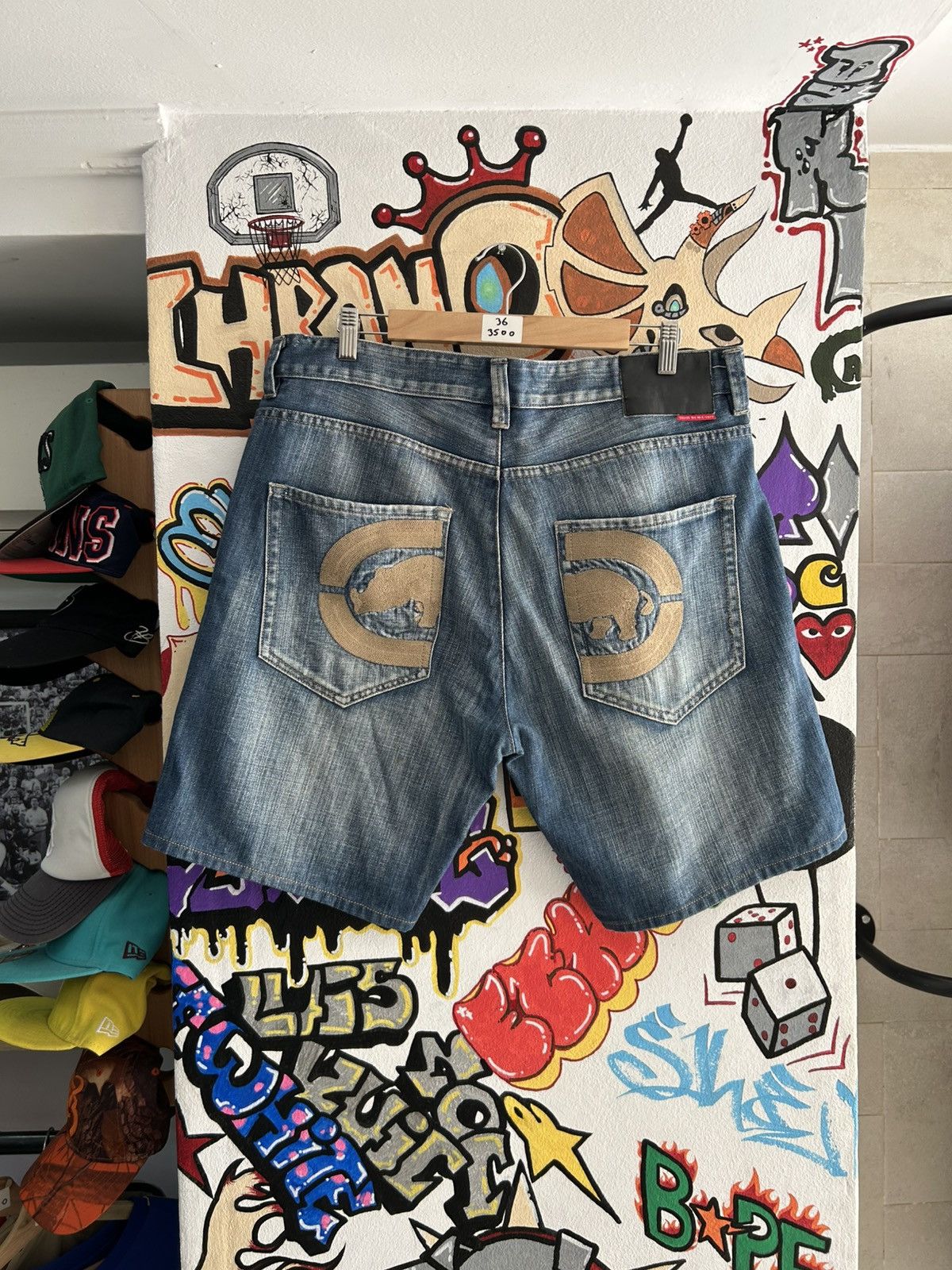 Ecko Unltd. × Vintage Ecko 90s baggy jorts Size US 36 / EU 52 - 1 Thumbnail
