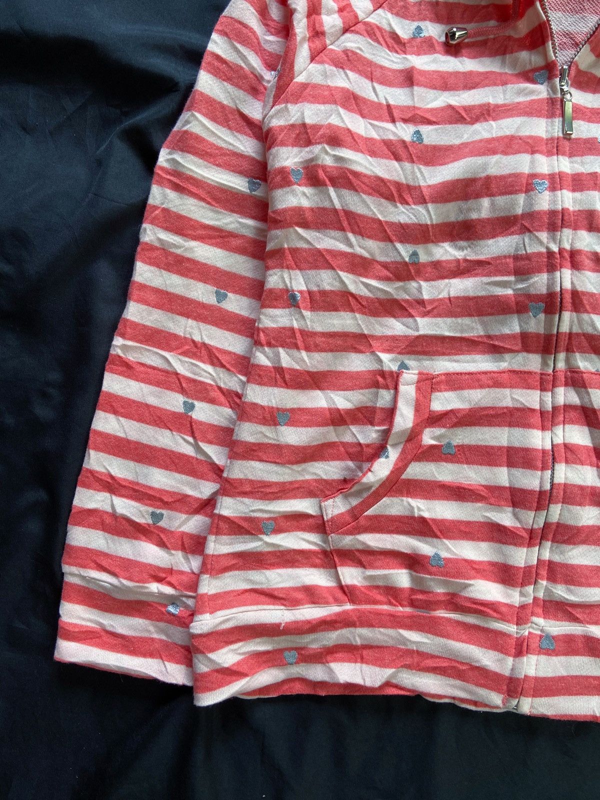 Japanese Brand JAPANESE FORTUNE COOKIES LOVES STRIPED ZIP HOODIE Size US S / EU 44-46 / 1 - 5 Thumbnail