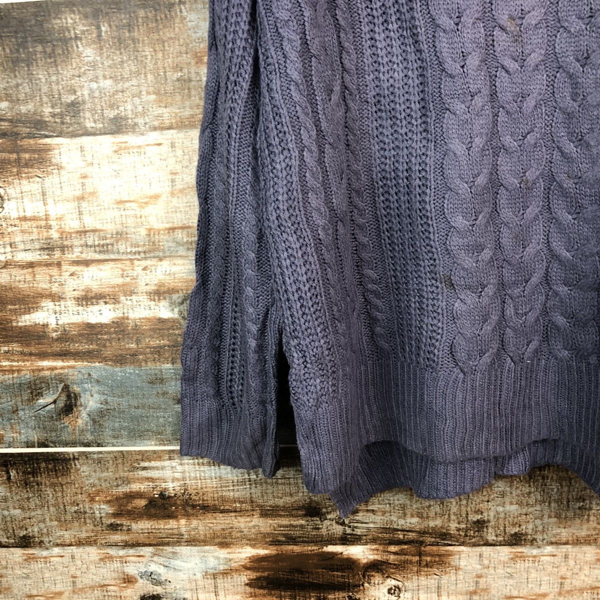 Homespun Knitwear Mono Mart Purple faded cable Knitwear #A1843 Size US XL / EU 56 / 4 - 7 Thumbnail